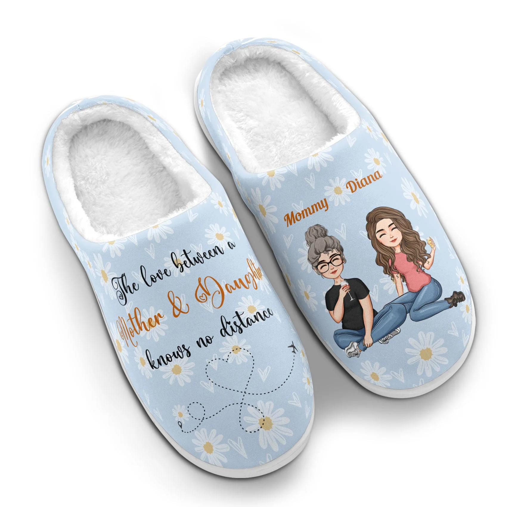 The Love Between A Mother & Children - Personalized Slippers - Image 3