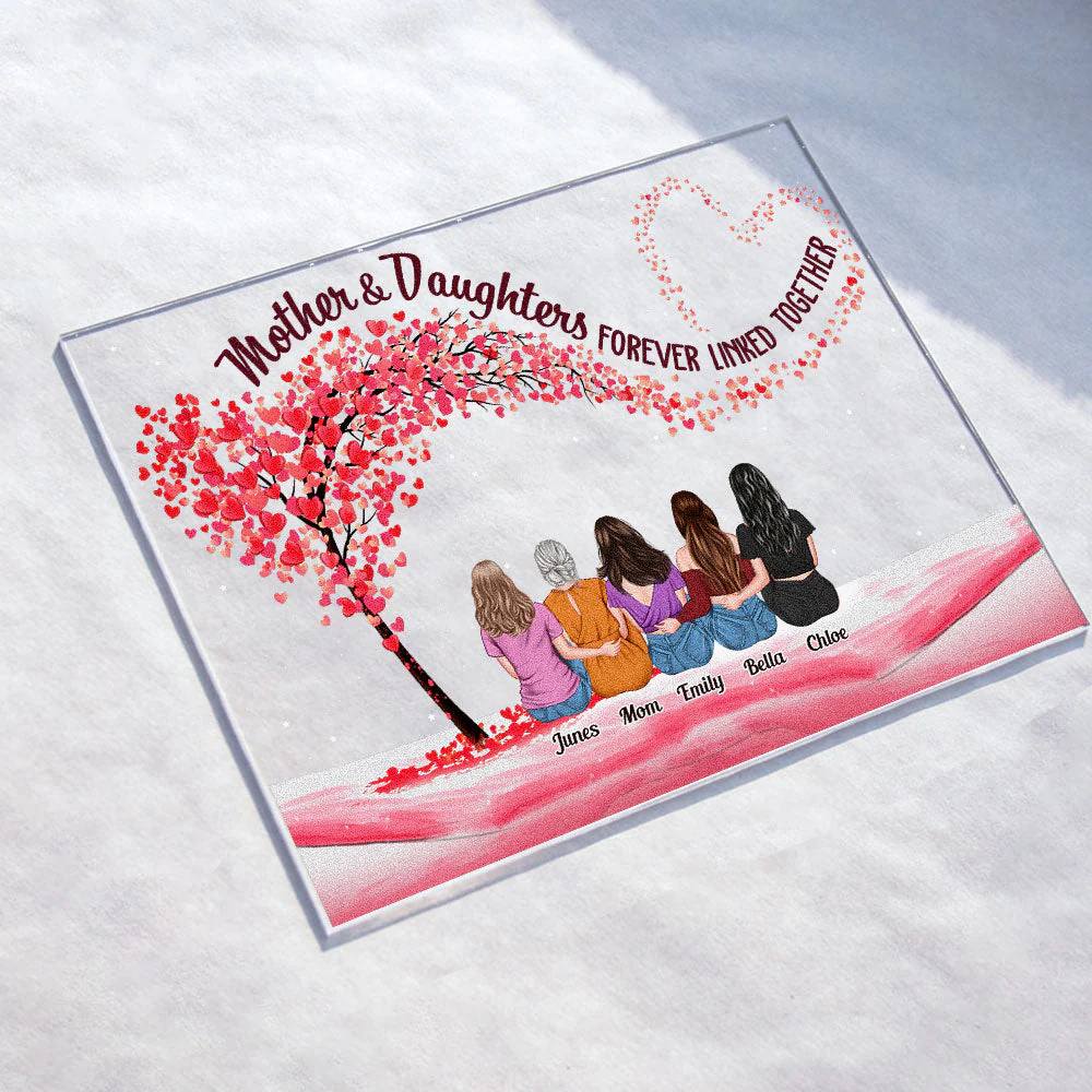 The Love Between Mother And Daughters - Personalized Acrylic Plaque - Image 4