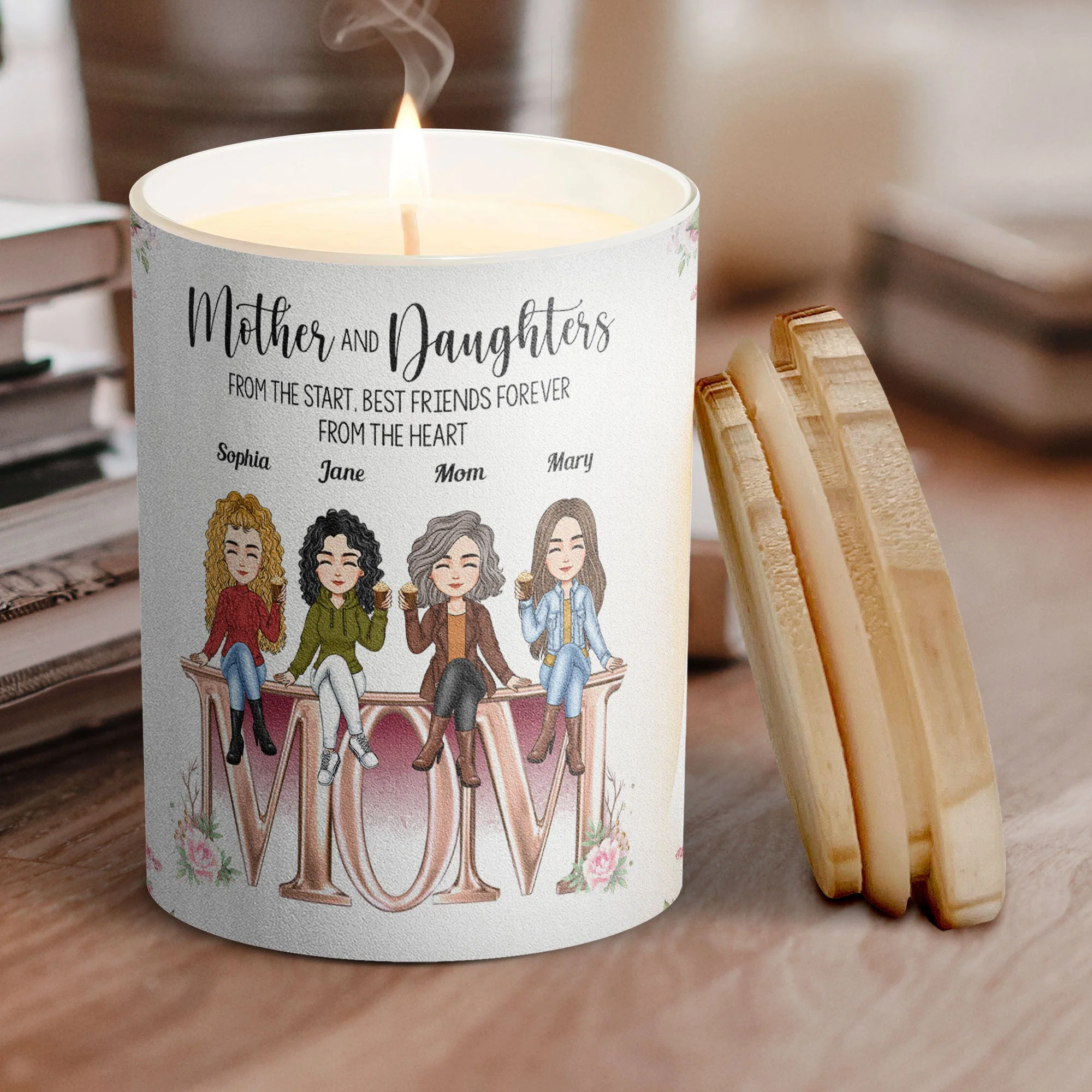 The Love Between Mother And Daughters - Personalized Candle - Image 4