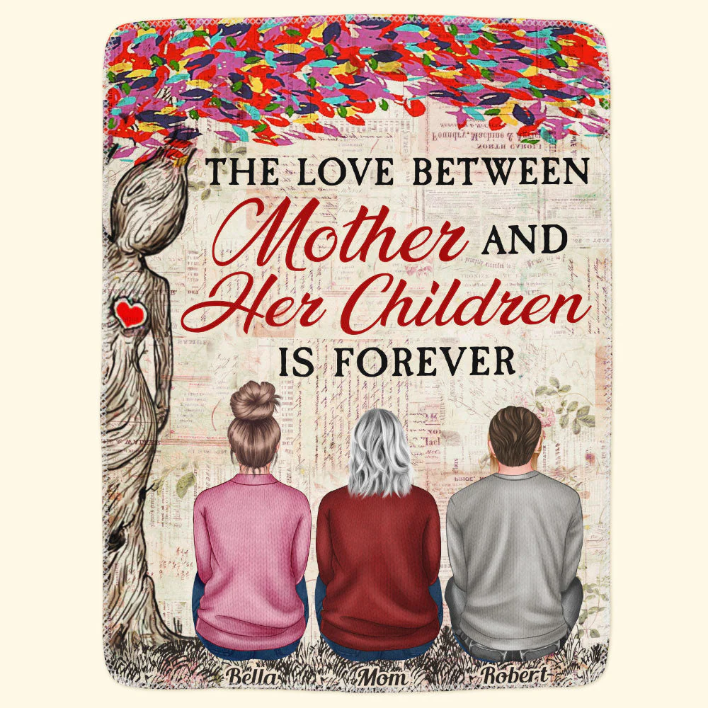 The Love Between Mother & Children Forever - Personalized Blanket - Mothers Day Gift For Mom, Mama - Image 3