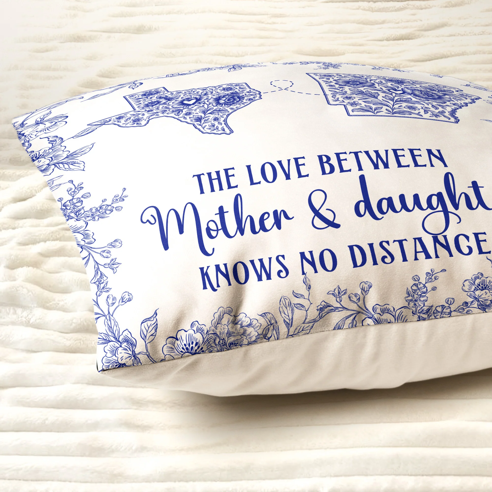 The Love Between Mother & Daughter - Personalized Pillow (Insert Included) - Image 3