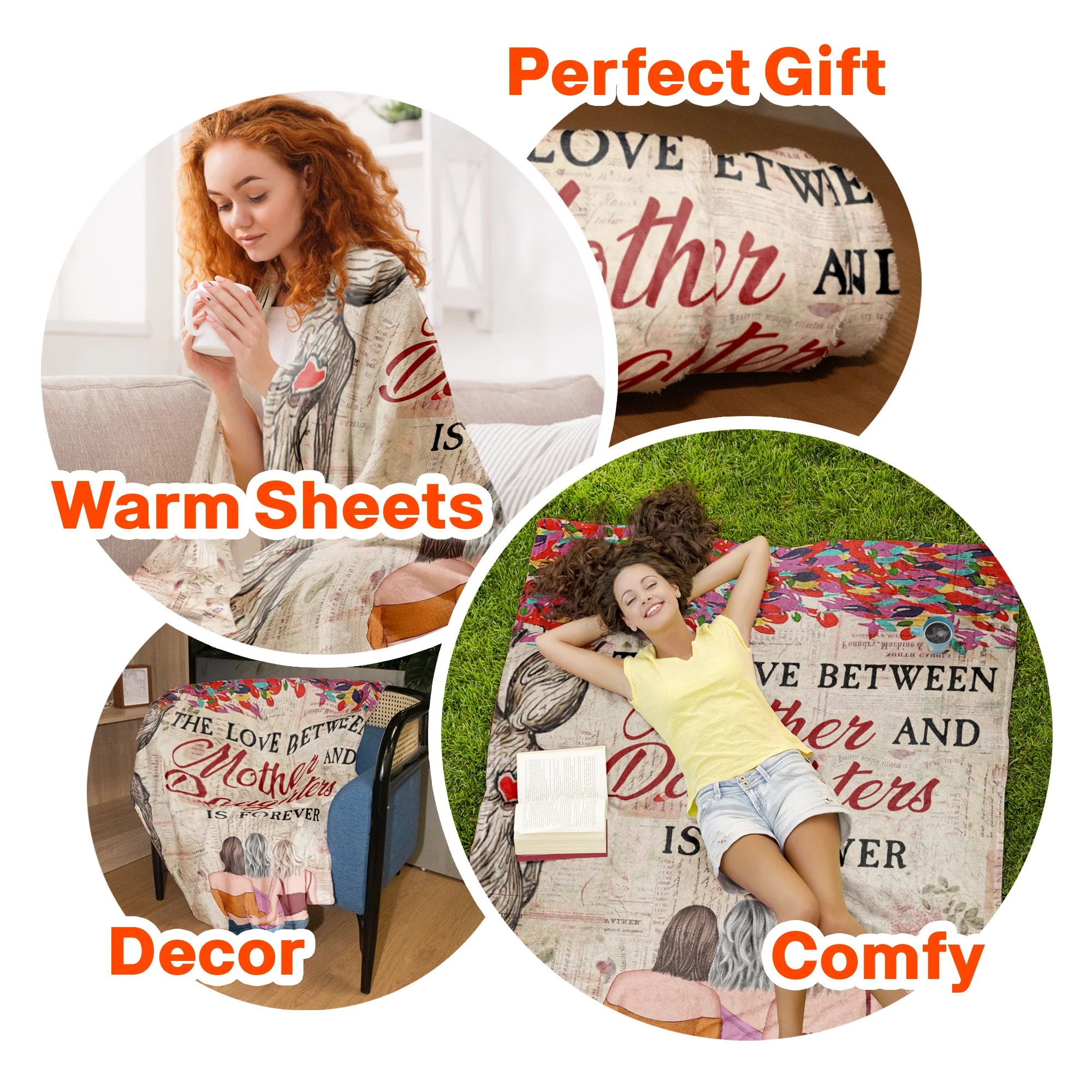 The Love Between Mother & Daughters Forever - Personalized Blanket - Mothers Day Gift For Mom, Mama - Image 6