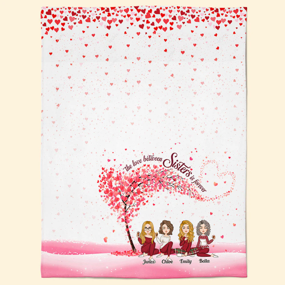 The Love Between Sisters Is Forever - Personalized Blanket - Christmas New Year Gift For Sisters, Besties - Image 6