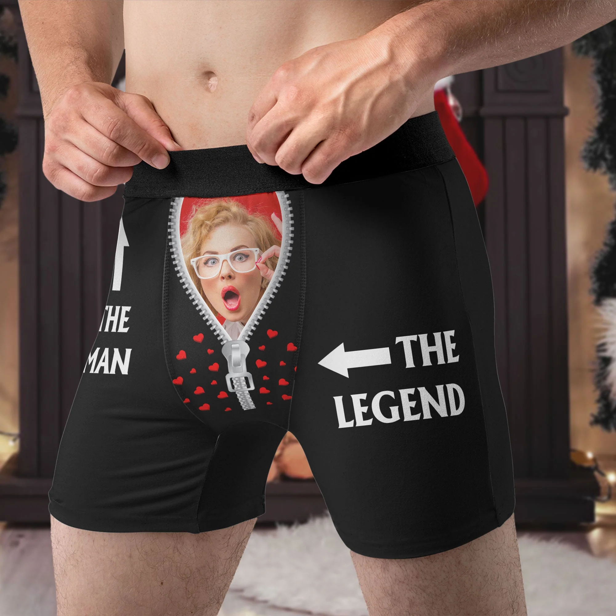 The Man The Legend - Personalized Photo Men's Boxer Brief - Birthday Gifts For Men, Husband, Him, Boyfriend - Image 4