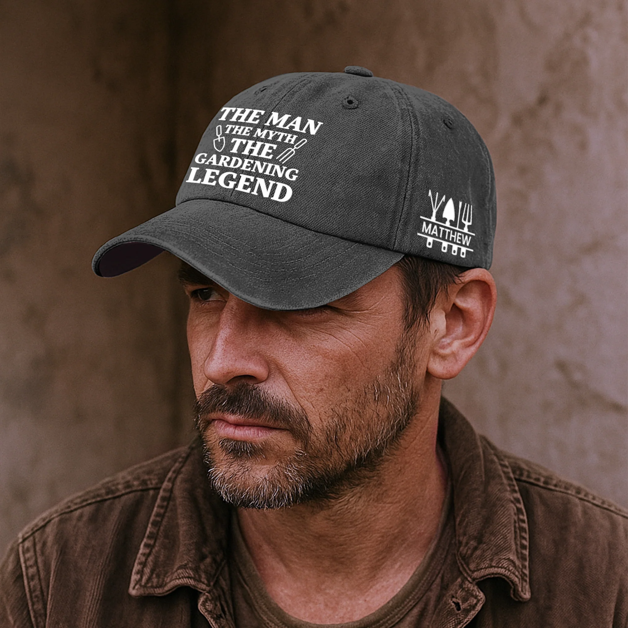 The Man, The Myth, The Gardening Legend - Personalized Cap - Image 4