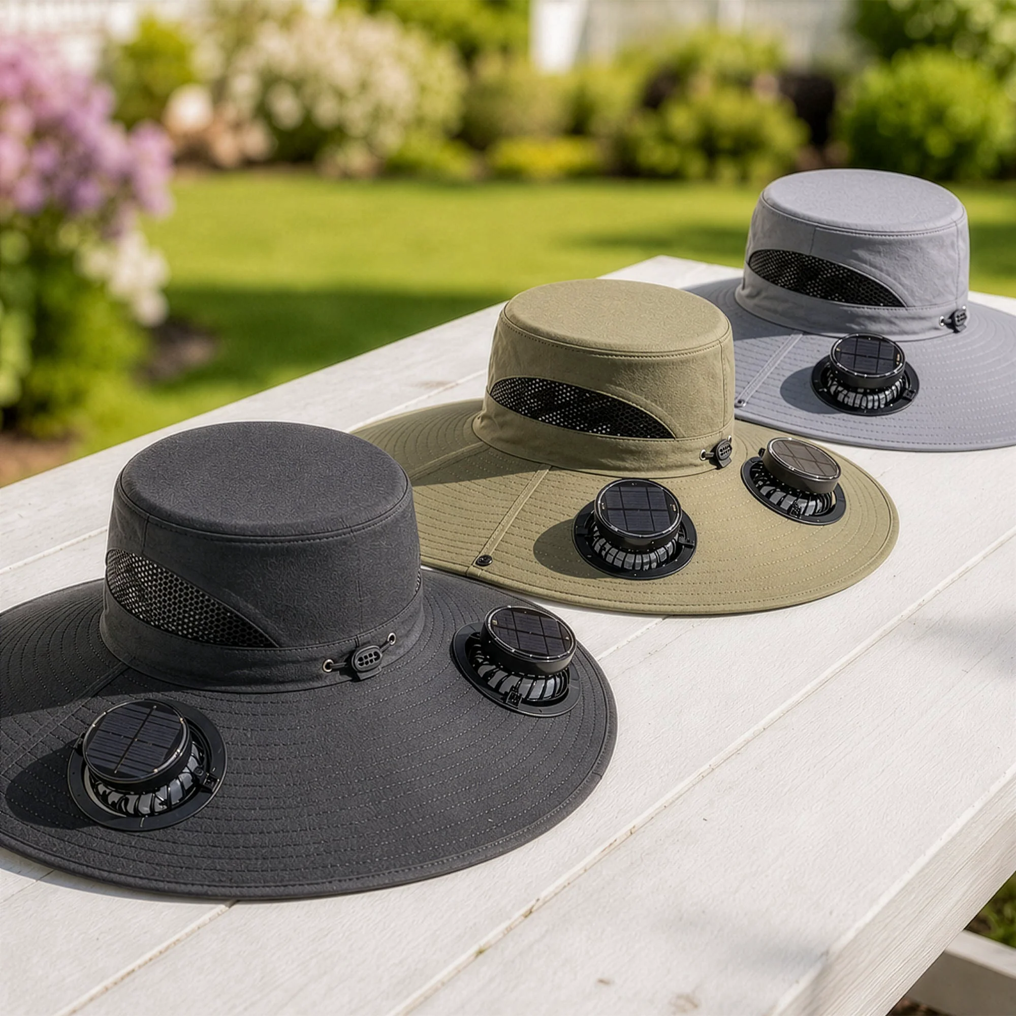 The Man, The Myth, The Gardening Legend - Personalized Solar Fan Hat - Image 2