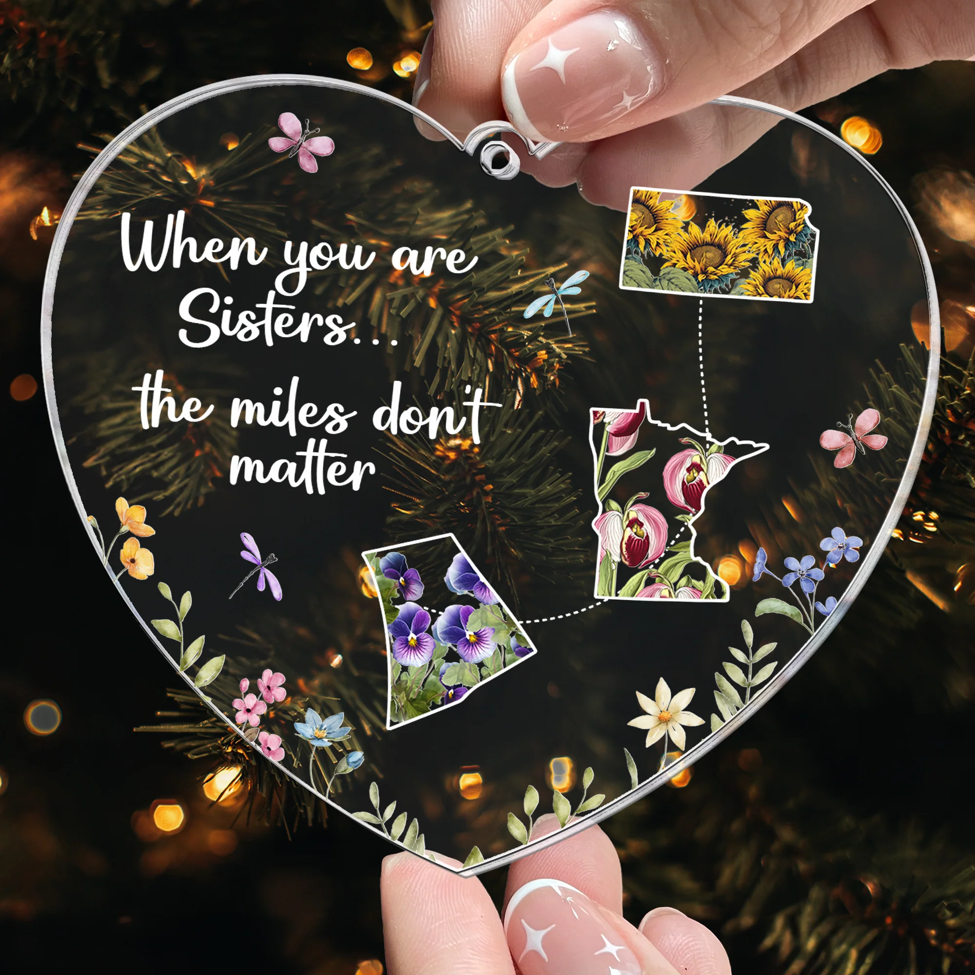The Miles Don't Matter - New Version - Personalized Acrylic Ornament - Image 2