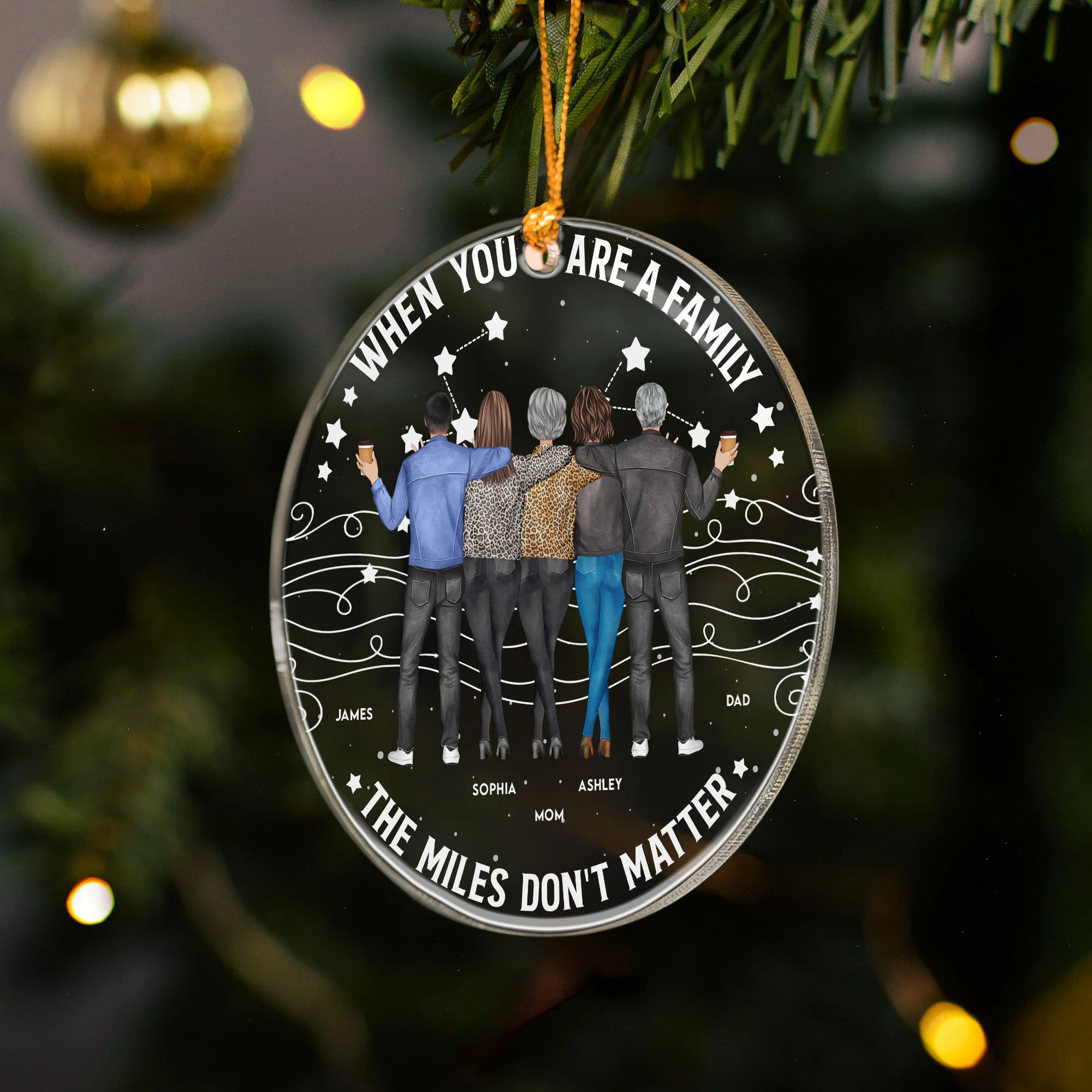 The Miles Don't Matter - Personalized Acrylic Ornament - Image 3