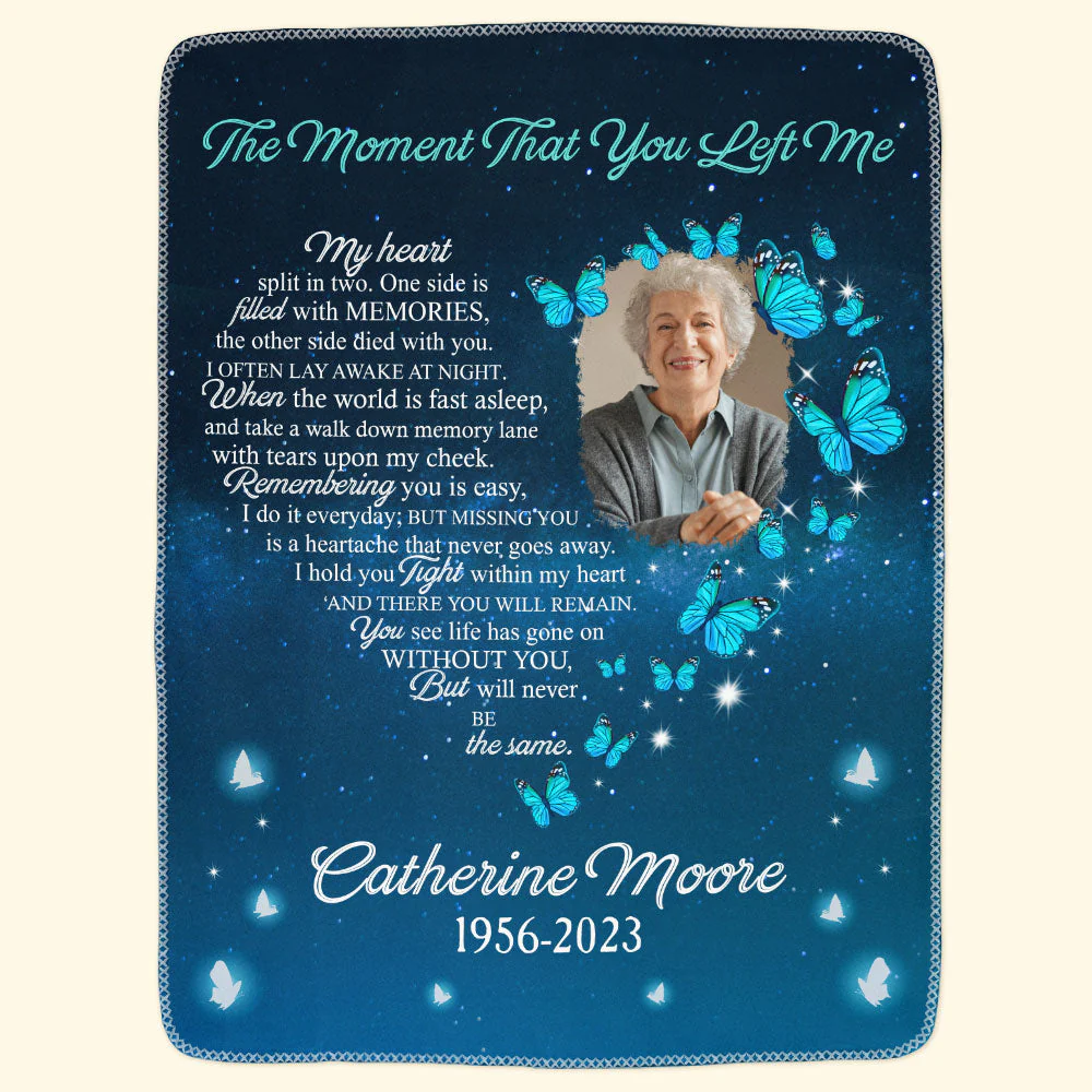 The Moment That You Left Me - Personalized Photo Blanket - Image 4