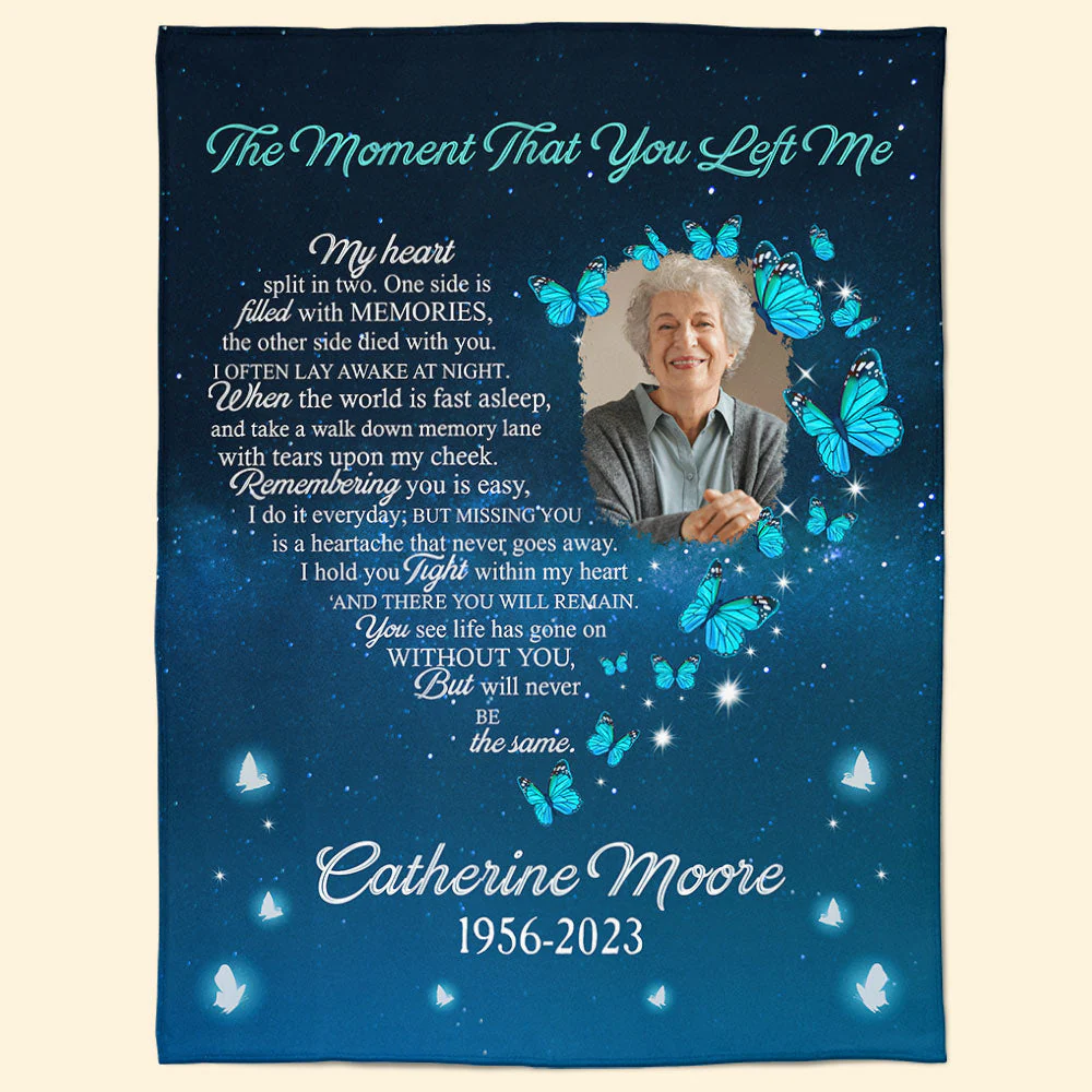 The Moment That You Left Me - Personalized Photo Blanket - Image 9