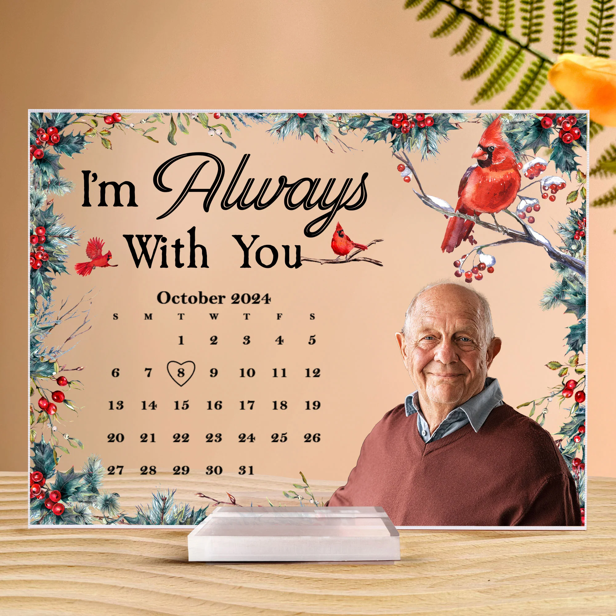 The Moment Your Heart Stopped Mine Changed Forever - Personalized Acrylic Photo Plaque - Image 6