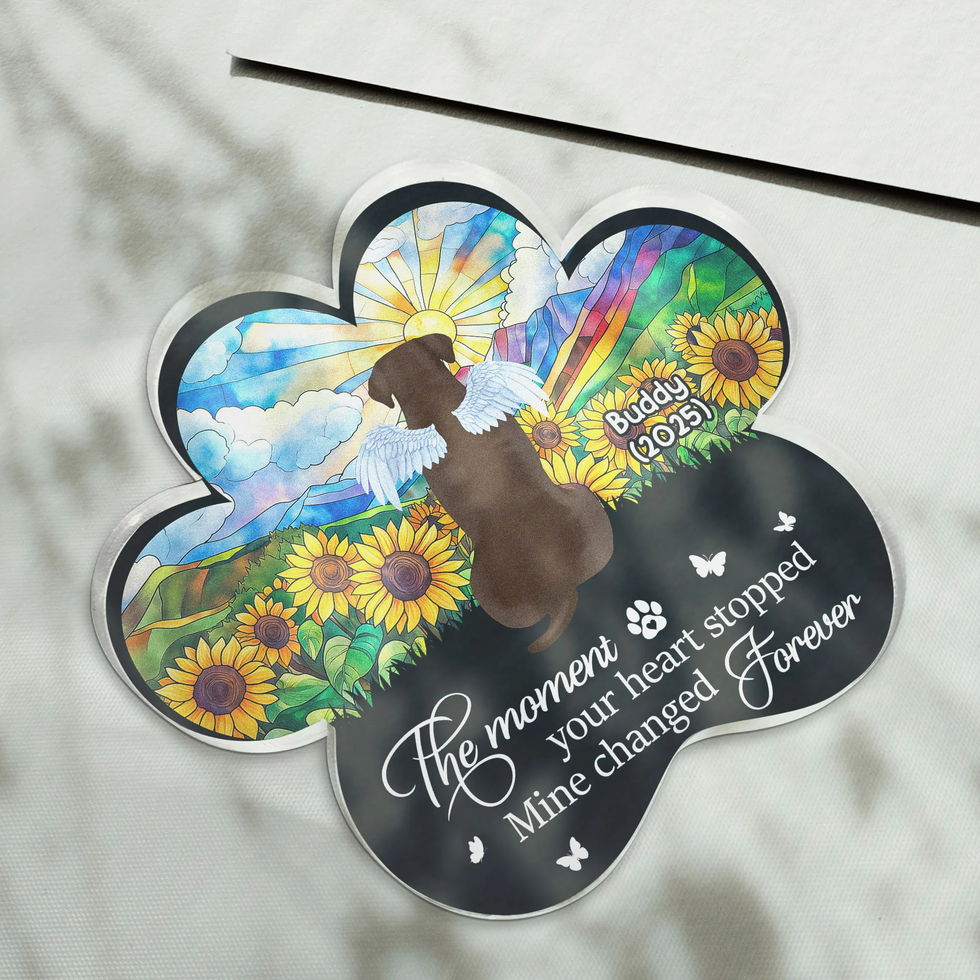 The Moment Your Heart Stopped Mine Changed Forever - Personalized Acrylic Plaque - Image 3