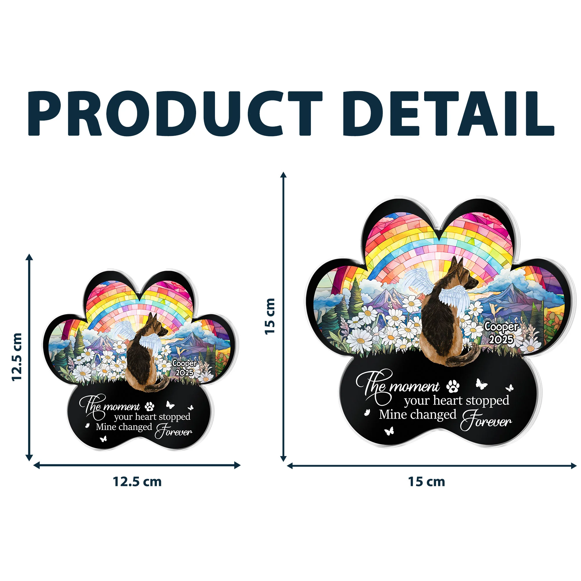 The Moment Your Heart Stopped Mine Changed Forever - Personalized Acrylic Plaque - Image 5