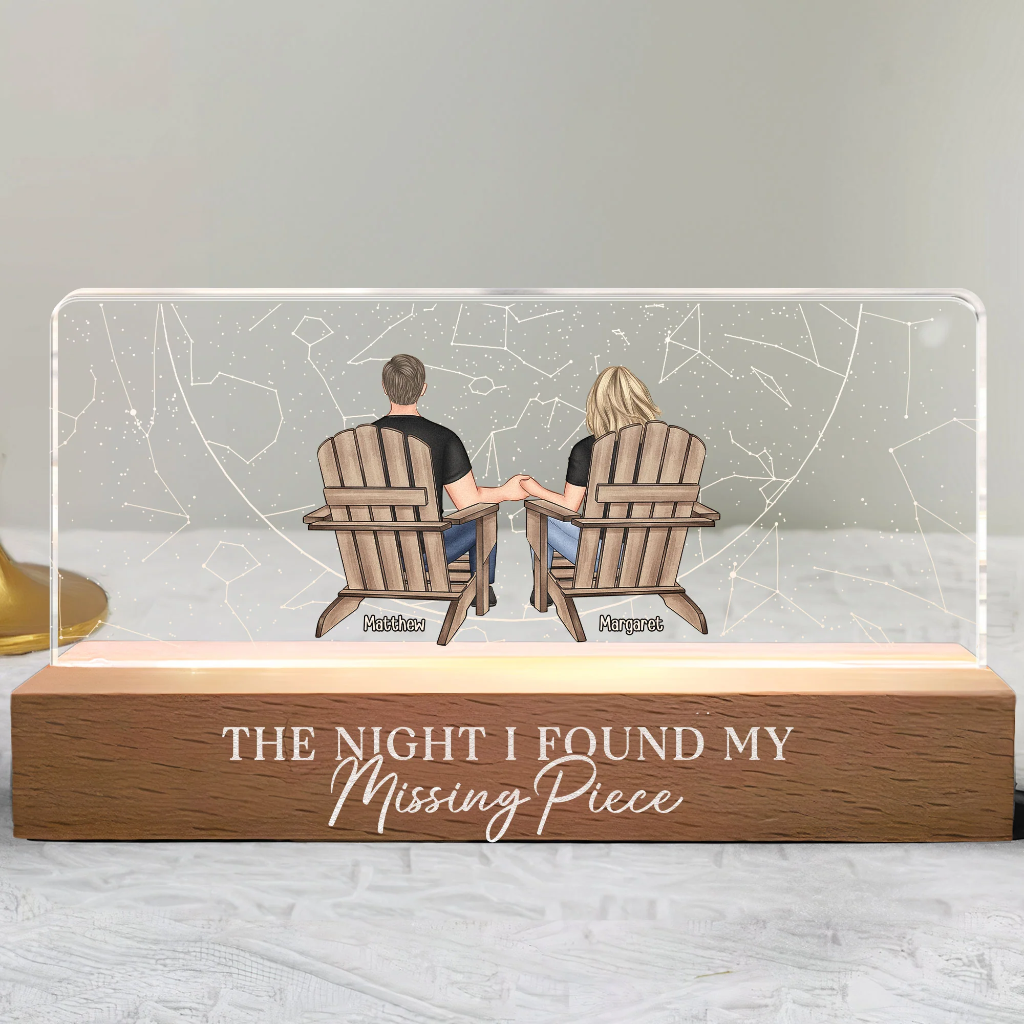 The Night I Found My Missing Piece - Personalized LED Night Light - Image 4