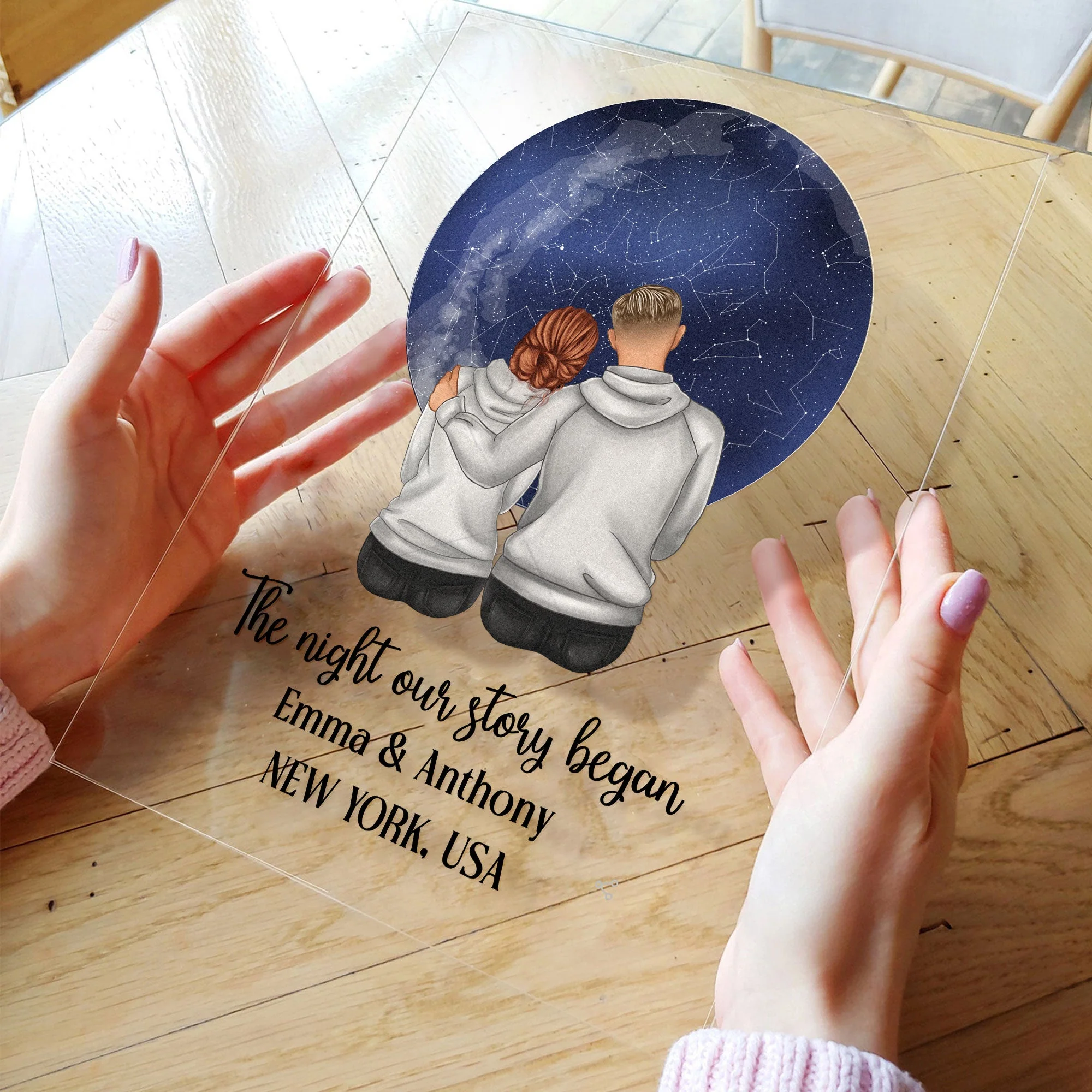 The Night Our Story Began - Personalized Acrylic Plaque - Image 3