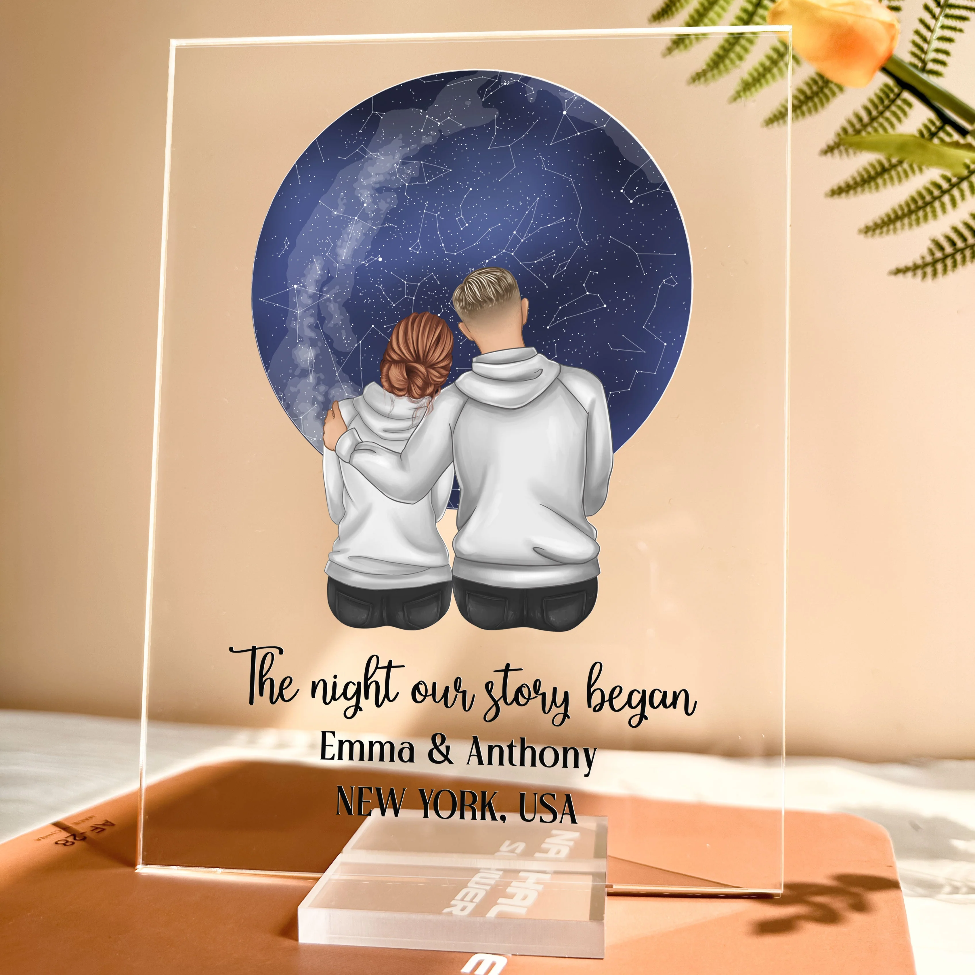 The Night Our Story Began - Personalized Acrylic Plaque - Image 4