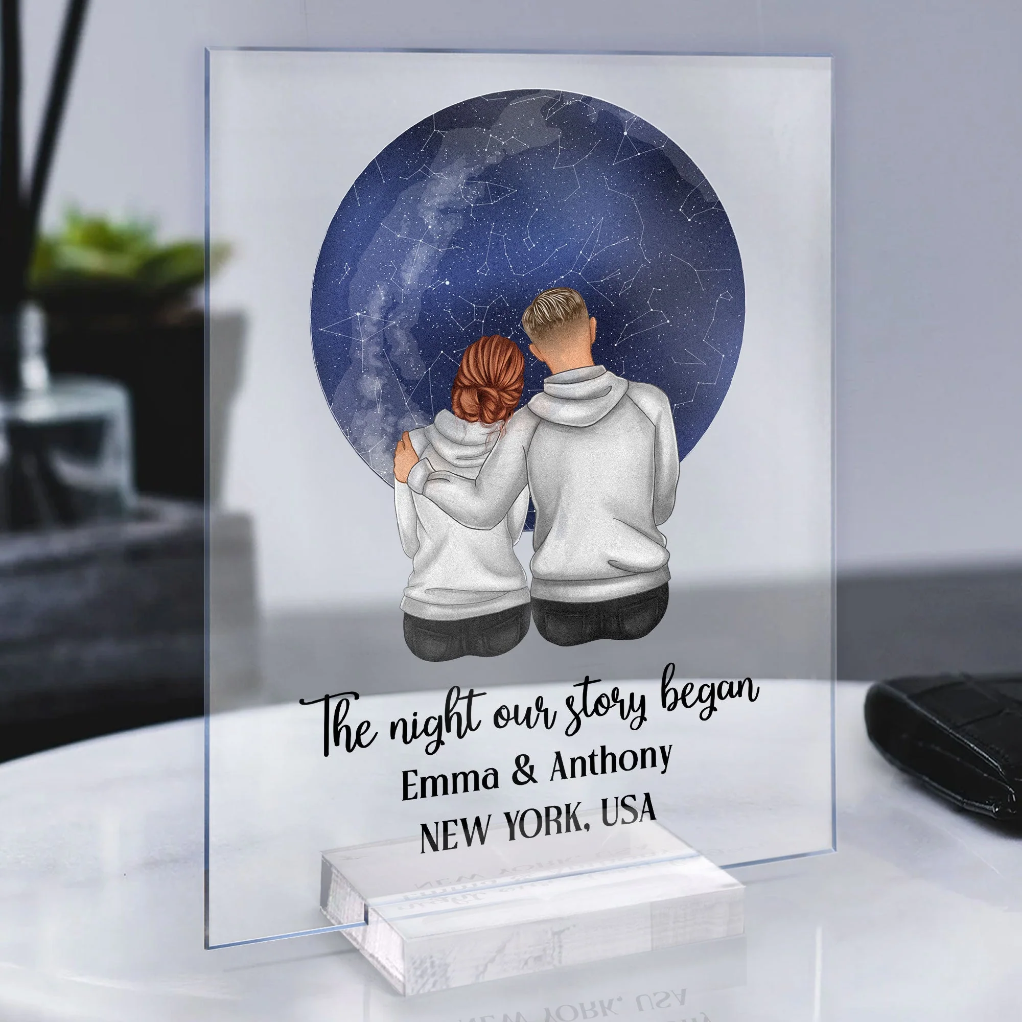 The Night Our Story Began - Personalized Acrylic Plaque - Image 6