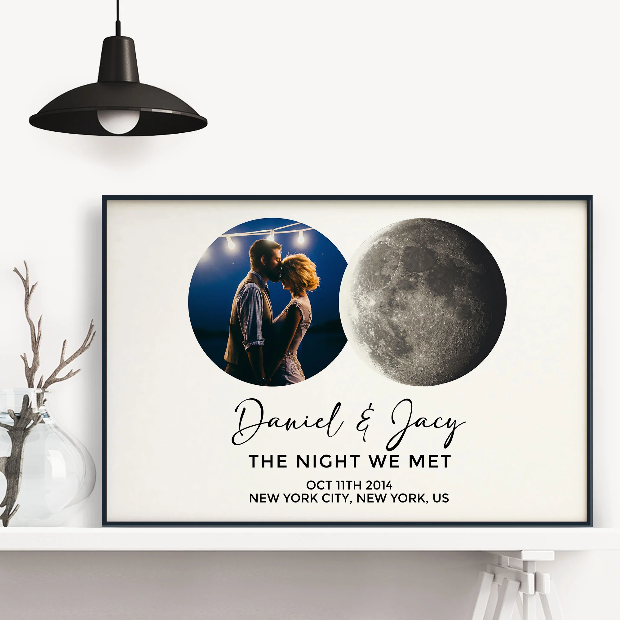 The Night We Met Custom Moon Phase - Personalized Photo Poster - Image 2