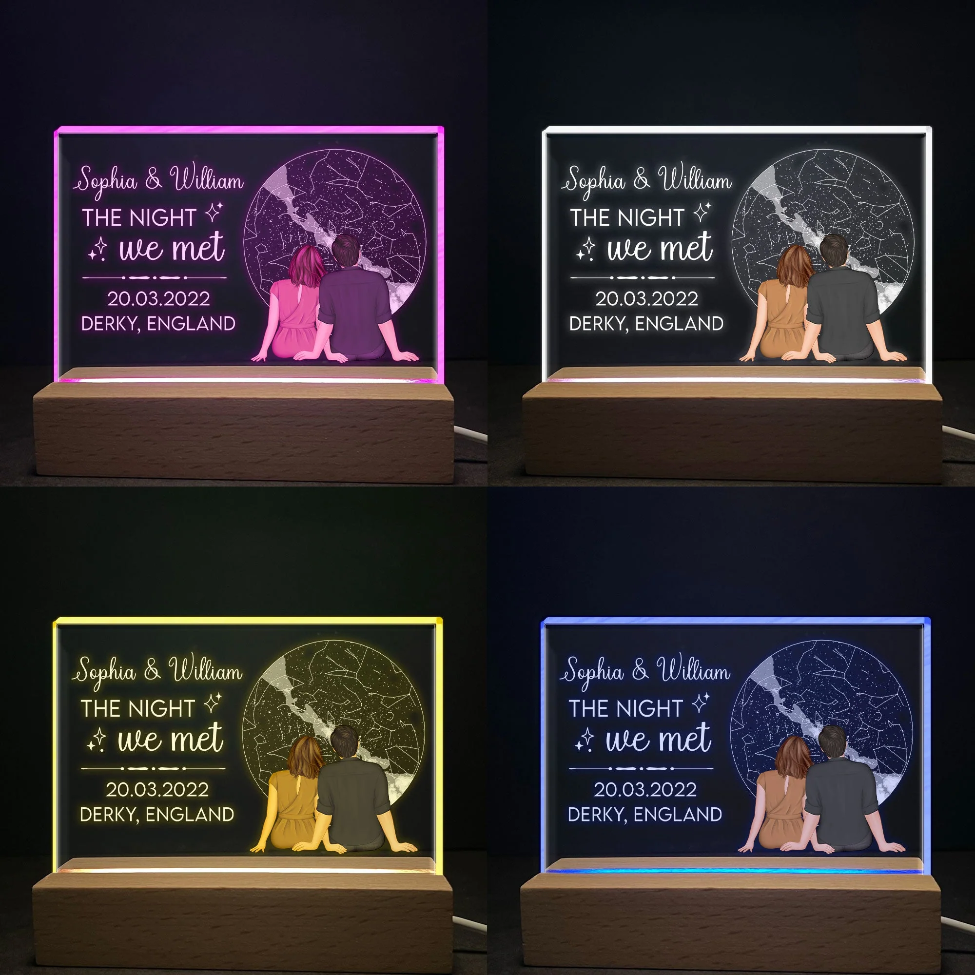 The Night We Met Custom Star Map - Personalized LED Light - Image 4