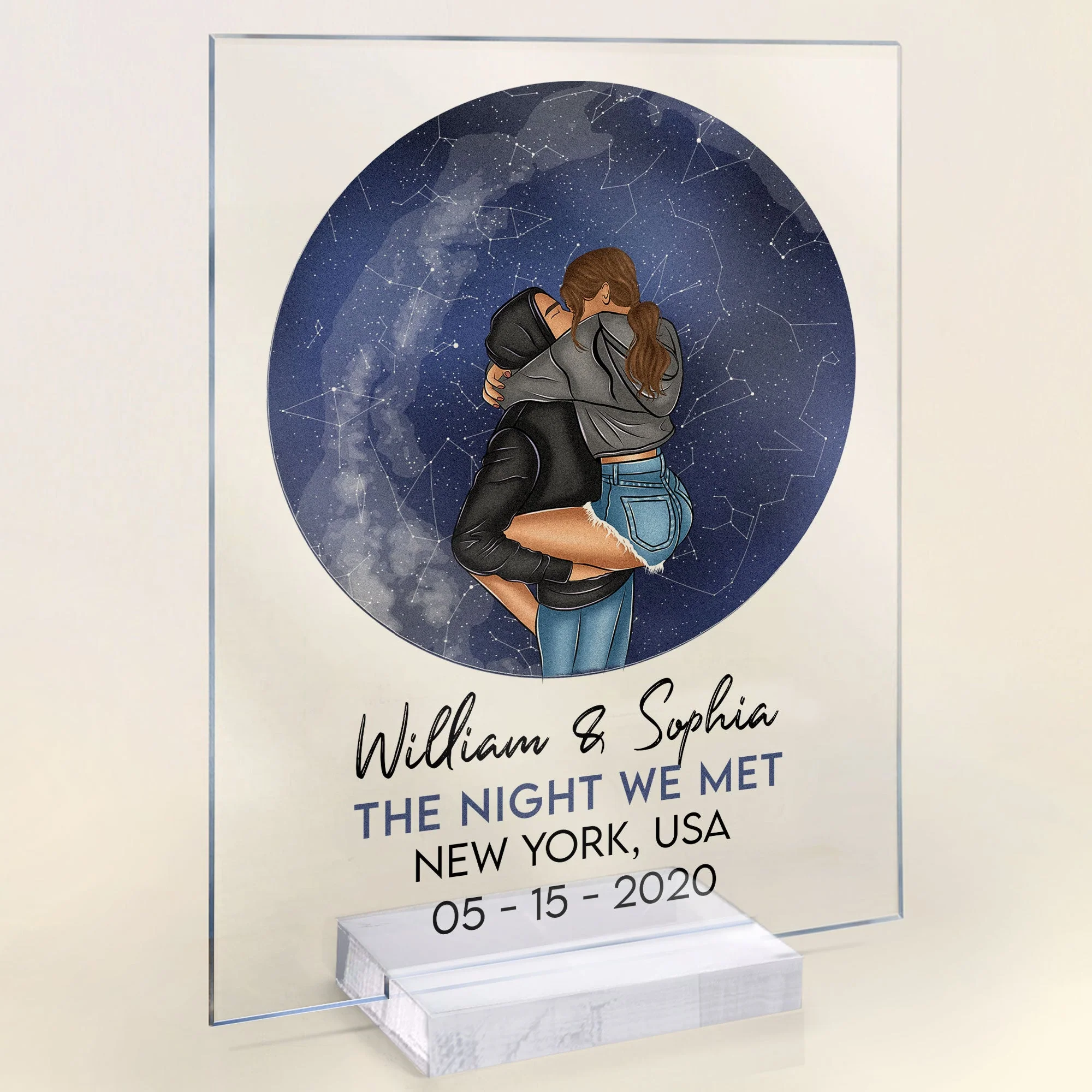 The Night We Met Star Map 2 - Personalized Acrylic Plaque - Image 2