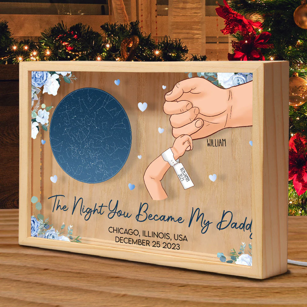 The Night You Became My Mommy 1St Mother's Day - Personalized Frame Light Box - Image 4