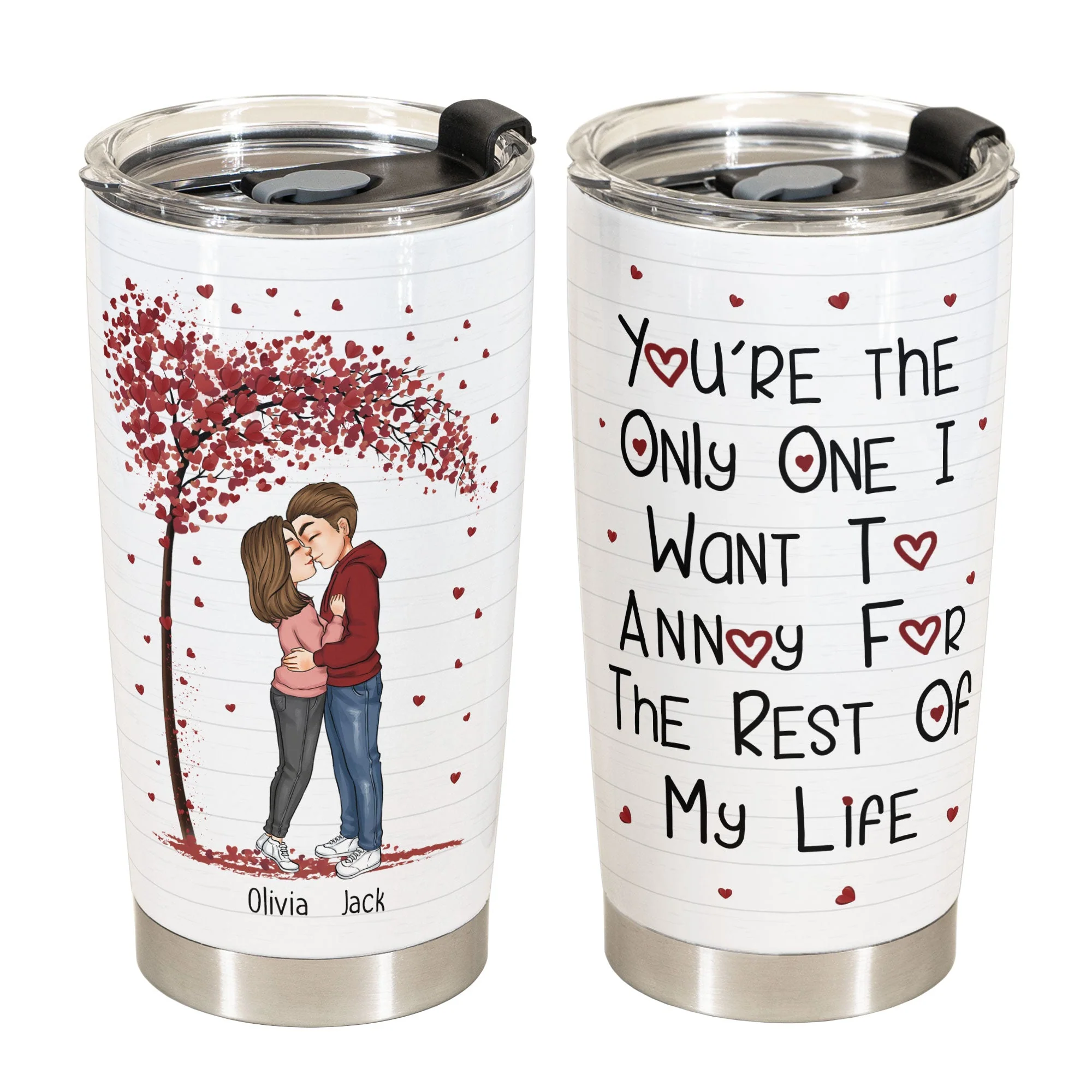 The Only One I Want - Personalized Tumbler Cup - Anniversary, Birthday Gift For Spouse, Lover, Husband, Wife, Boyfriend, Girlfriend - Image 2
