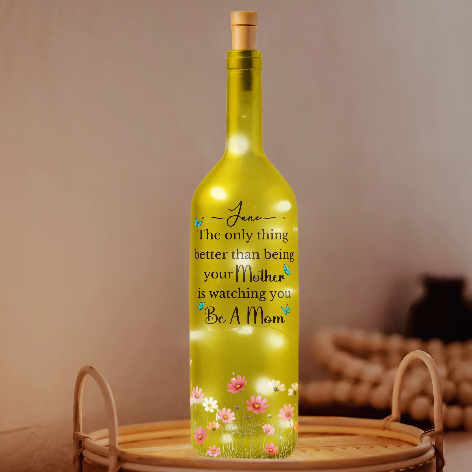 The Only Thing Better Than Being Your Mother - Personalized Bottle Lamp - Image 2