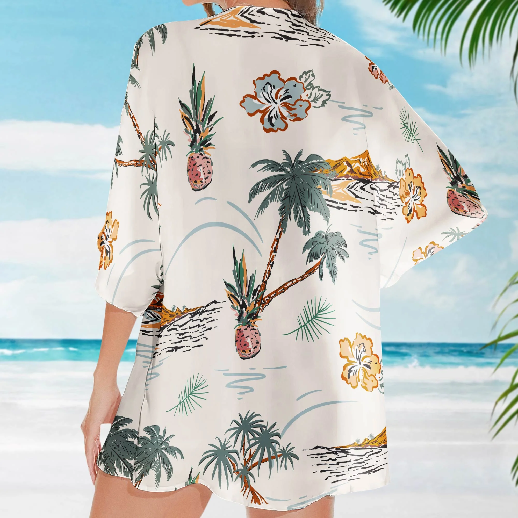 The Queen Has Retired - Personalized Women's Kimono Chiffon Cover Up - Image 2