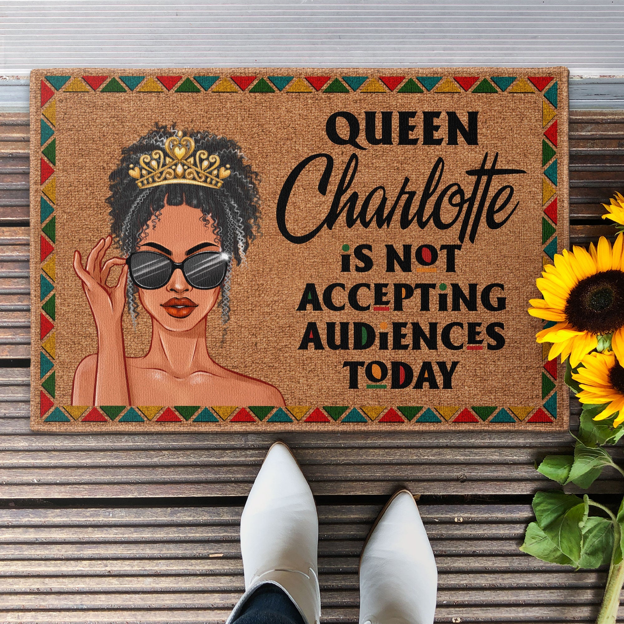The Queen Is Not Accepting Audiences Today - Perzonalized Doormat - Image 2