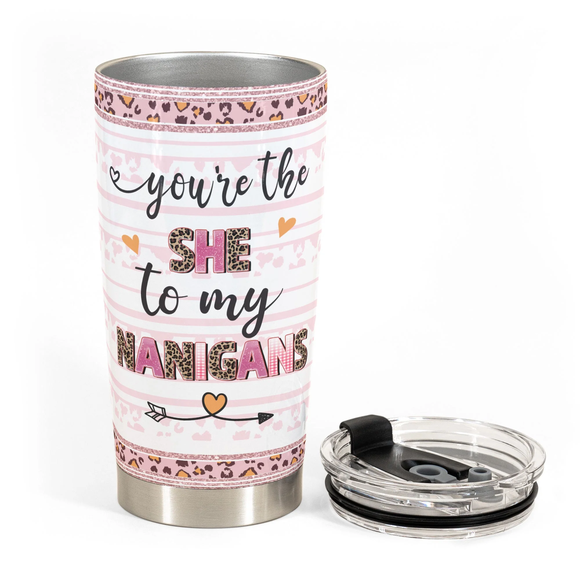 The She To My Nanigans - Personalized Tumbler Cup - Image 3