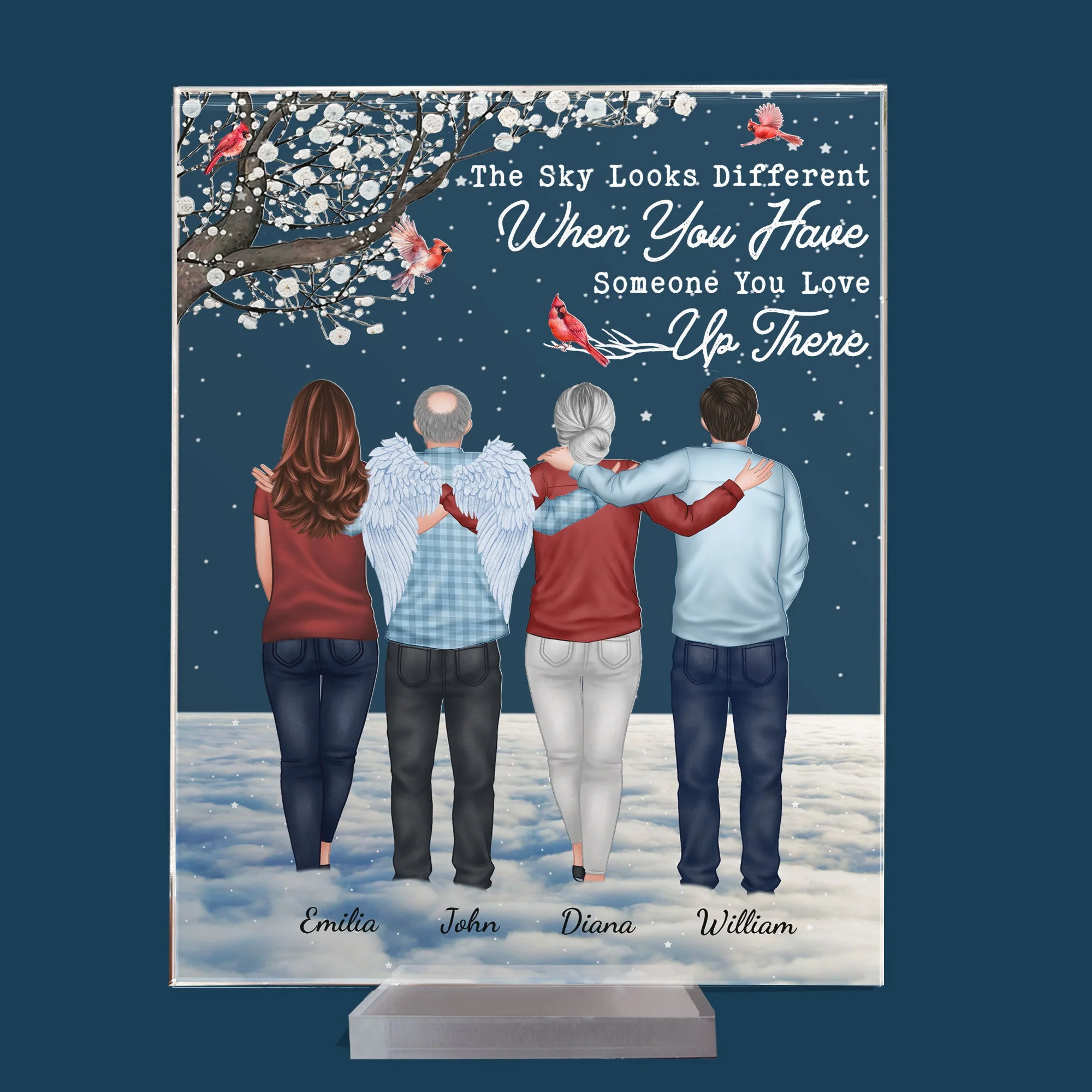 The Sky Looks Different When Someone You Love Is Up There Ver 2 - Personalized Acrylic Plaque - Image 5