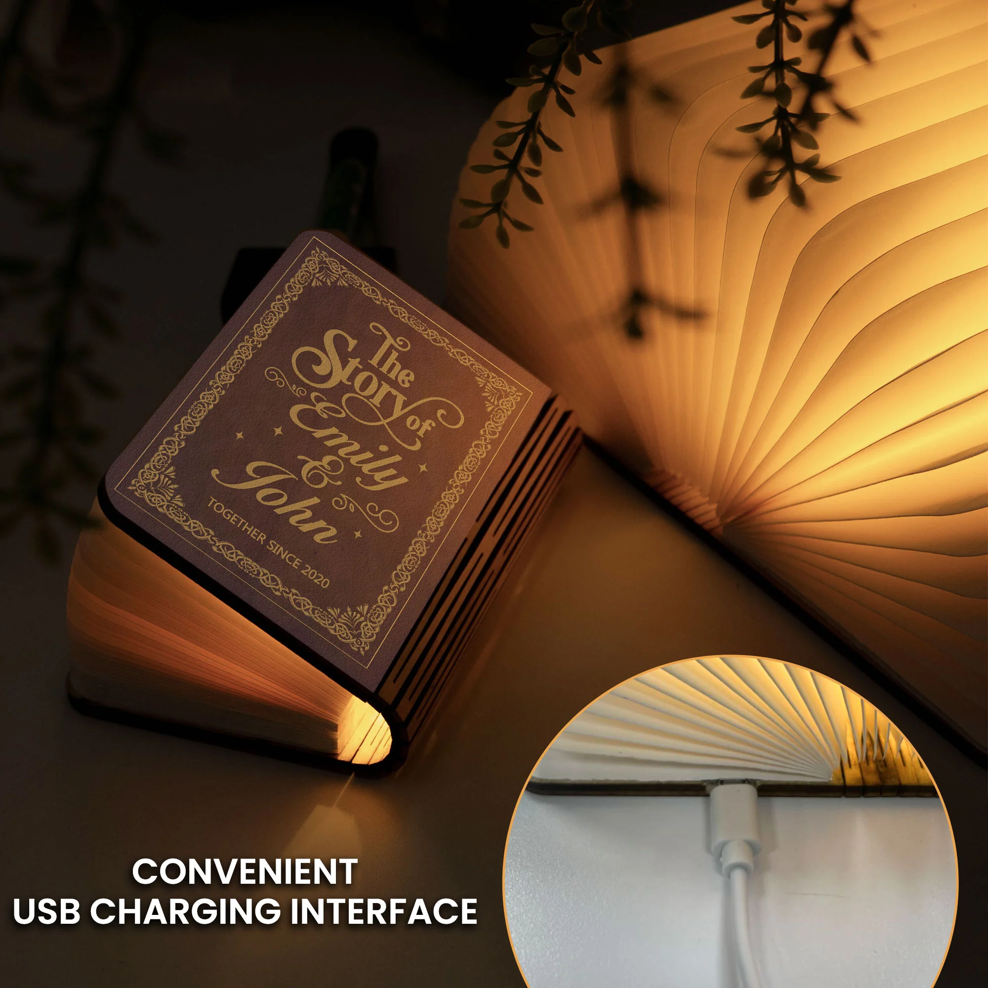 The Story Of Us - Personalized Book Lamp - Image 6