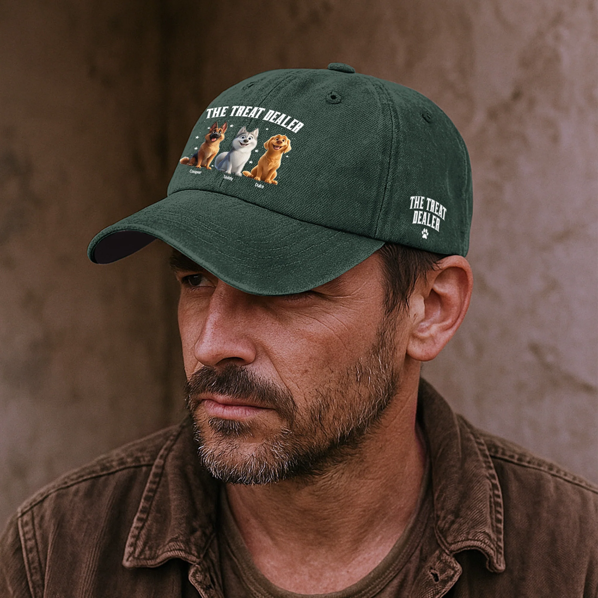 The Treat Dealer - Personalized Distressed Denim Cap - Image 4