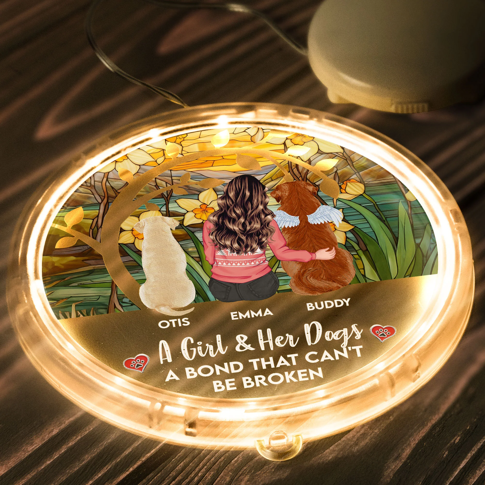 The Unbreakable Bond Of Us - Personalized LED Pendant Light - Image 5