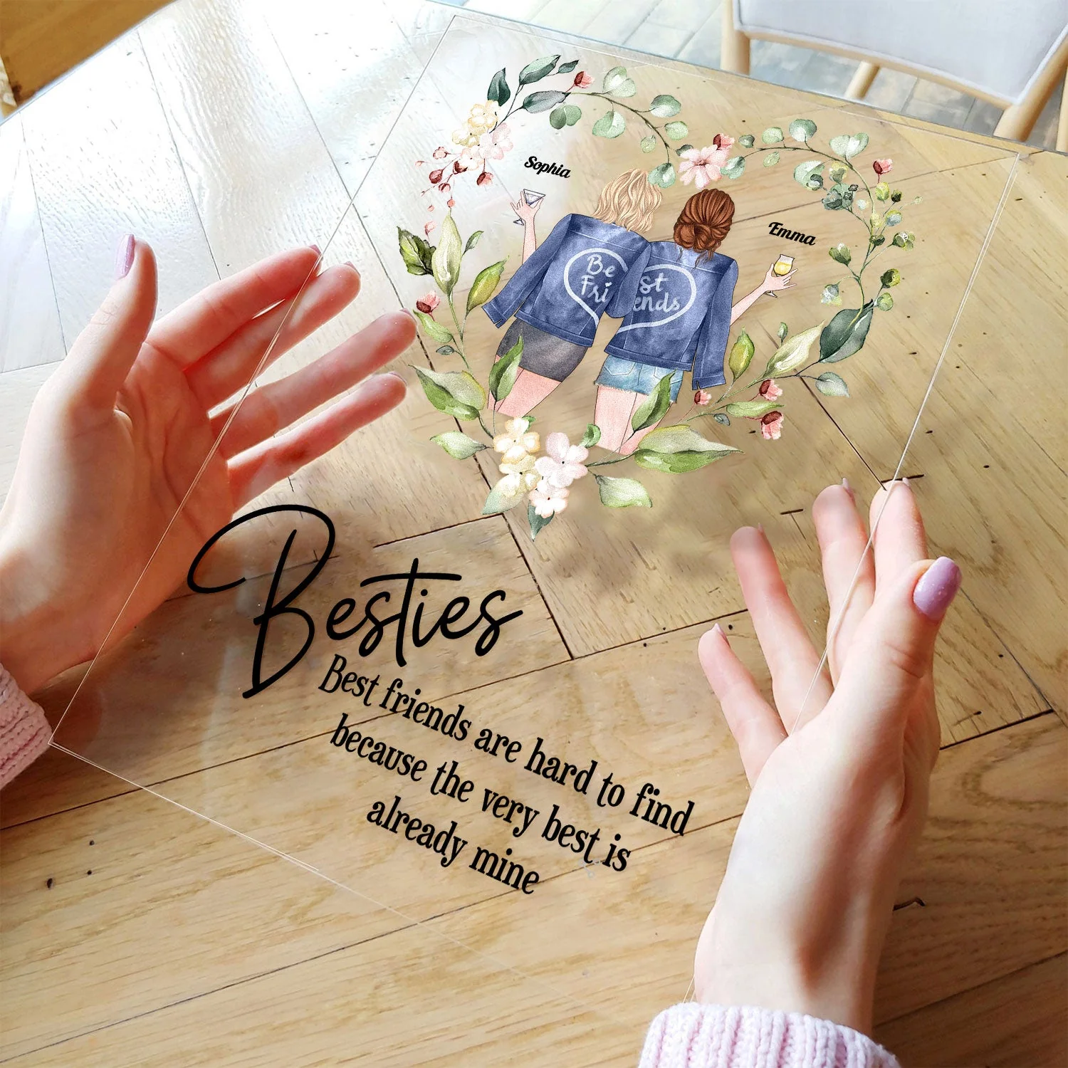 The Very Best Is Already Mine - Personalized Acrylic Plaque - Birthday Gift For Bestie, Bff, Soul Sister, Soul Sista - Image 2