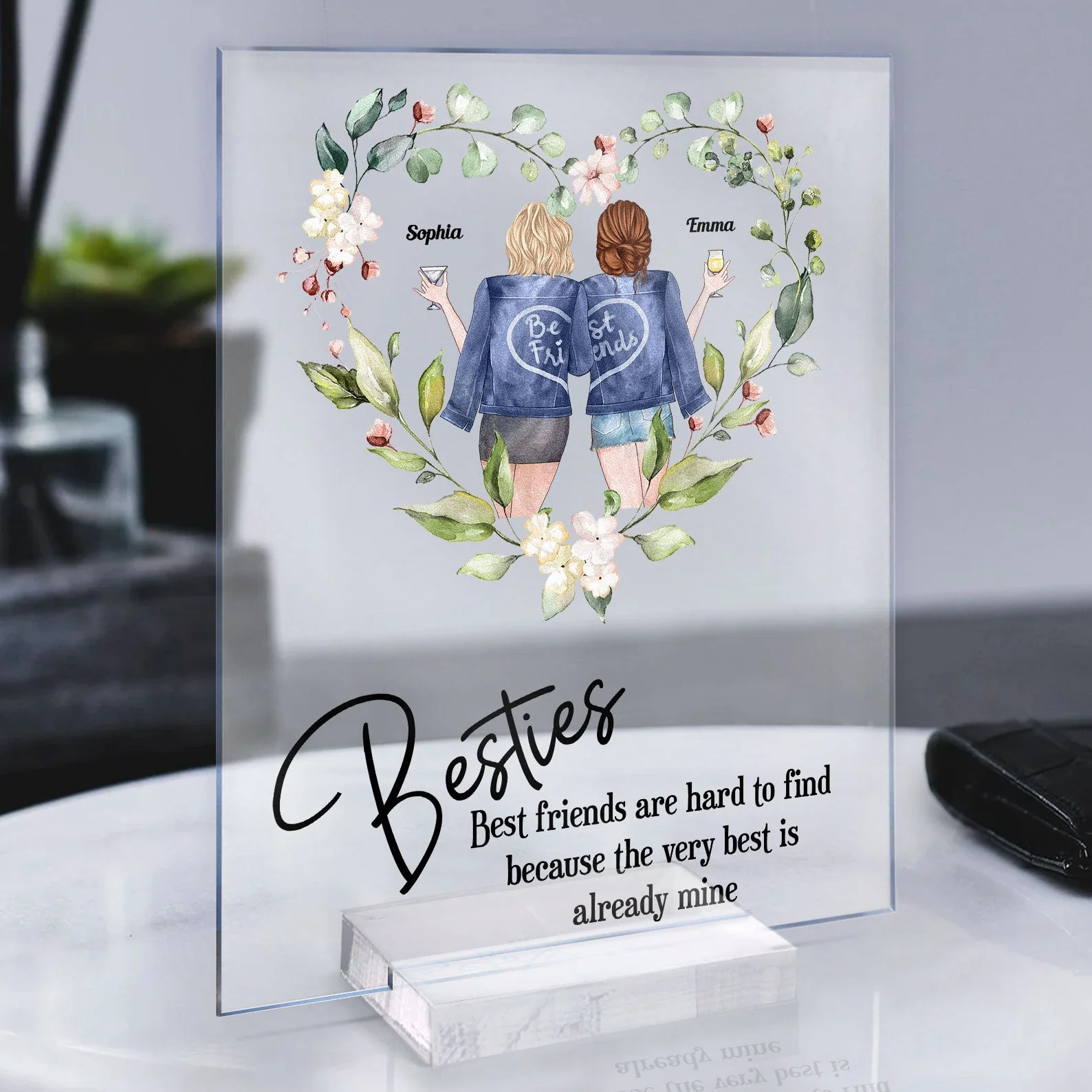 The Very Best Is Already Mine - Personalized Acrylic Plaque - Birthday Gift For Bestie, Bff, Soul Sister, Soul Sista - Image 3