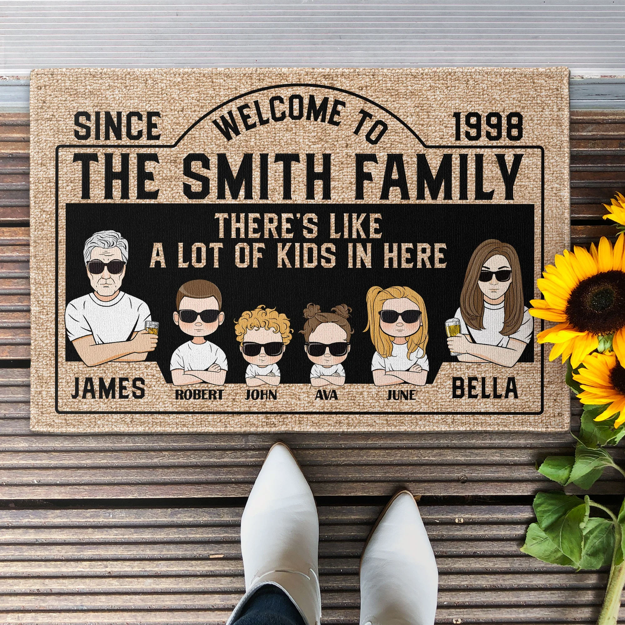 There's Like A Lot Of Kids In Here - Personalized Doormat - Image 2