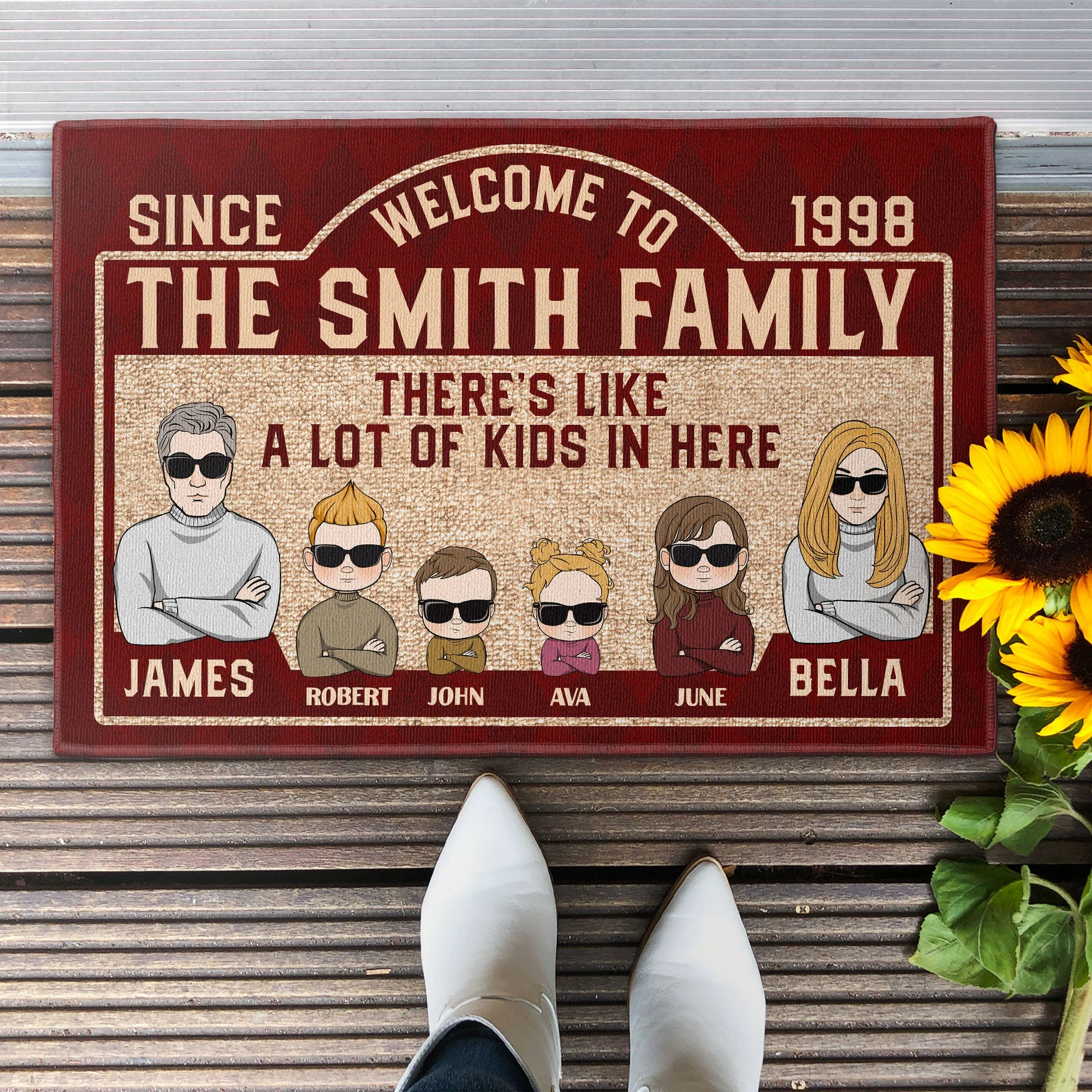 There's Like A Lot Of Kids In Here - Personalized Doormat - Image 2