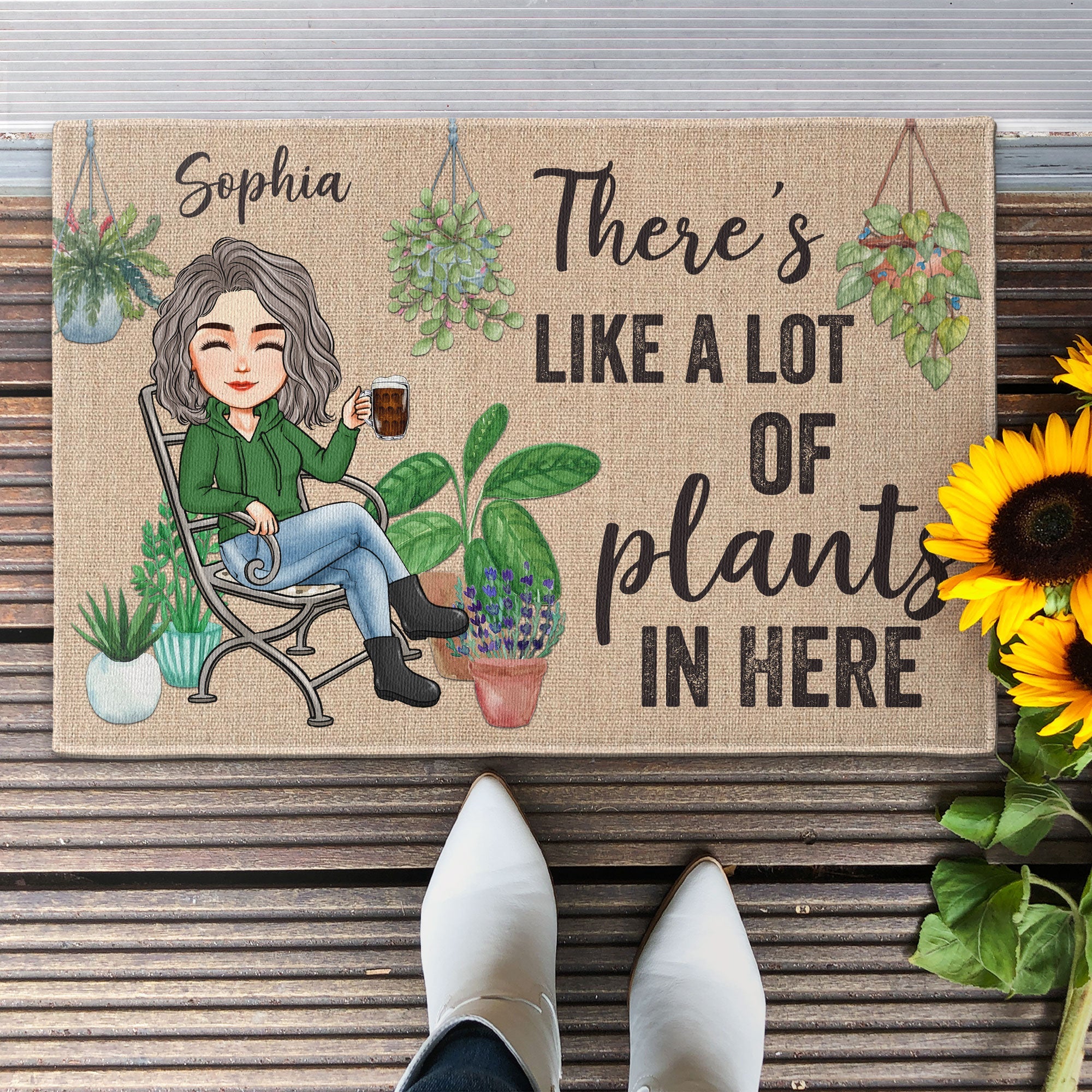 There's Like A Lot Of Plants In Here - Personalized Doormat - Image 2