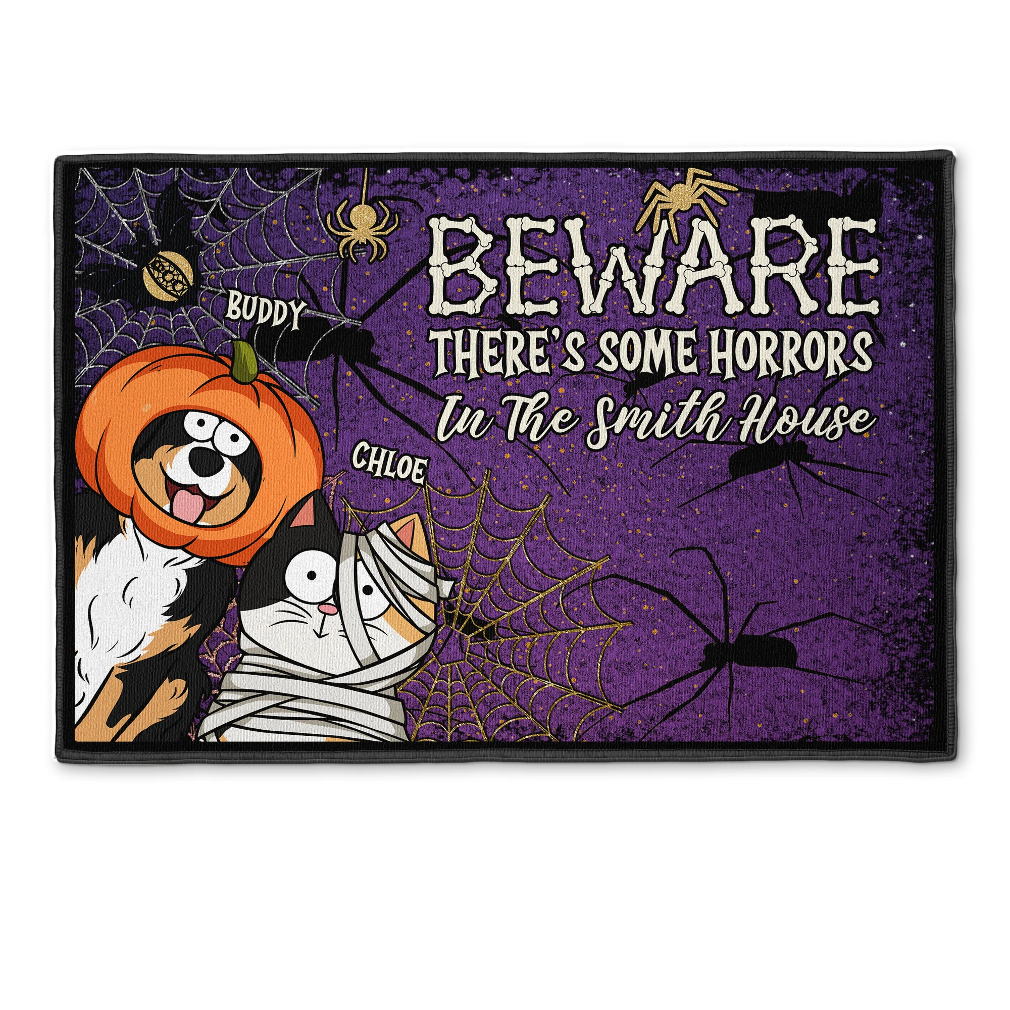 There's Some Horrors In This House - Personalized Doormat - Image 4