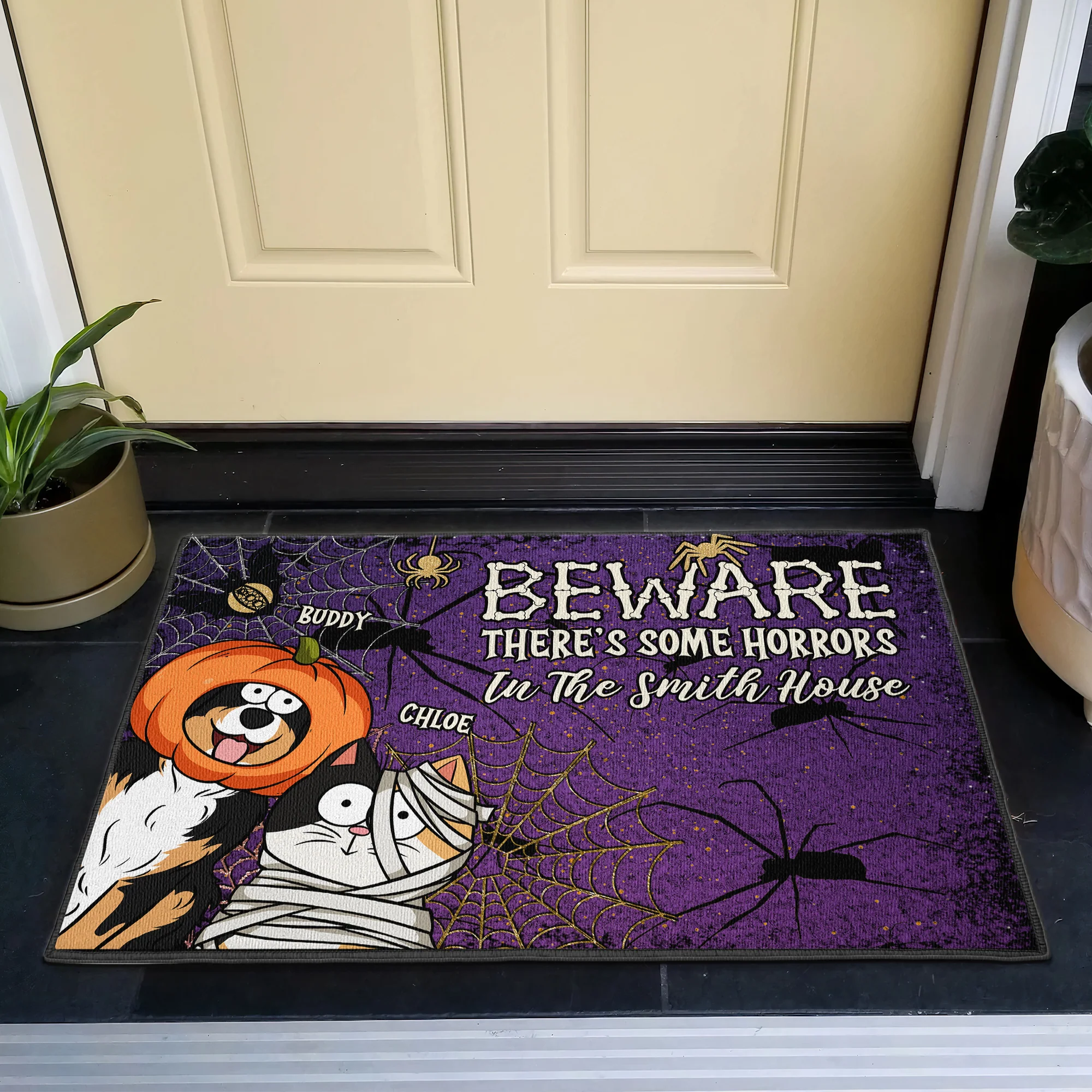 There's Some Horrors In This House - Personalized Doormat - Image 6