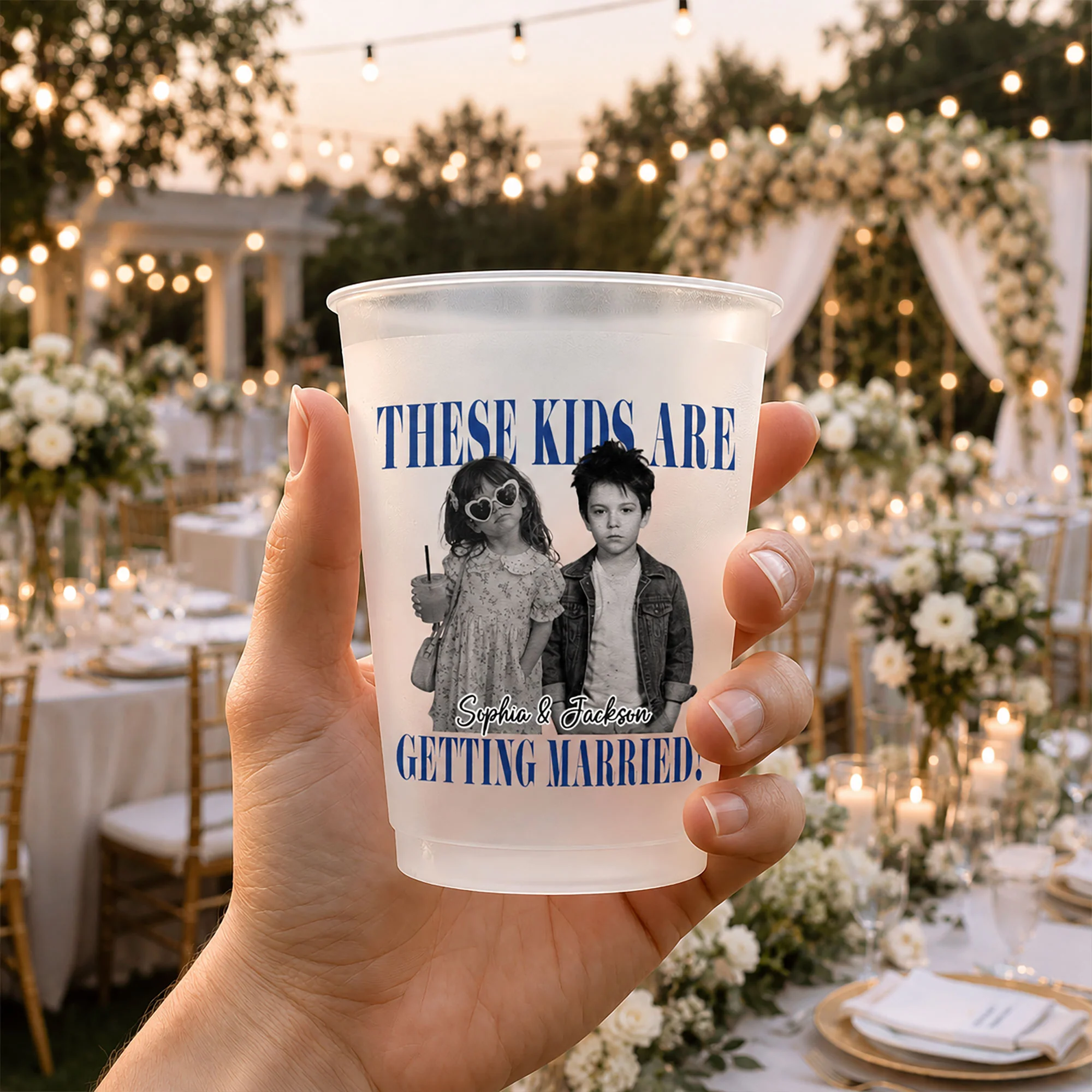 These Kids Are Getting Married! - Wedding Party Favor, Bachelor, Hen's Pary - Personalized Cups - Image 4