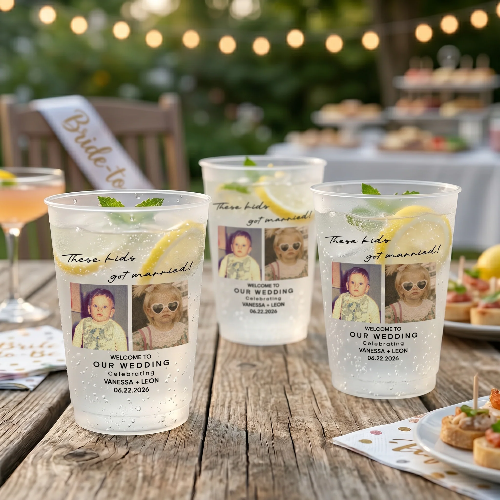 These Kids Got Married! - Wedding Reception Favors, Modern Wedding Decor - Personalized Cups - Image 2