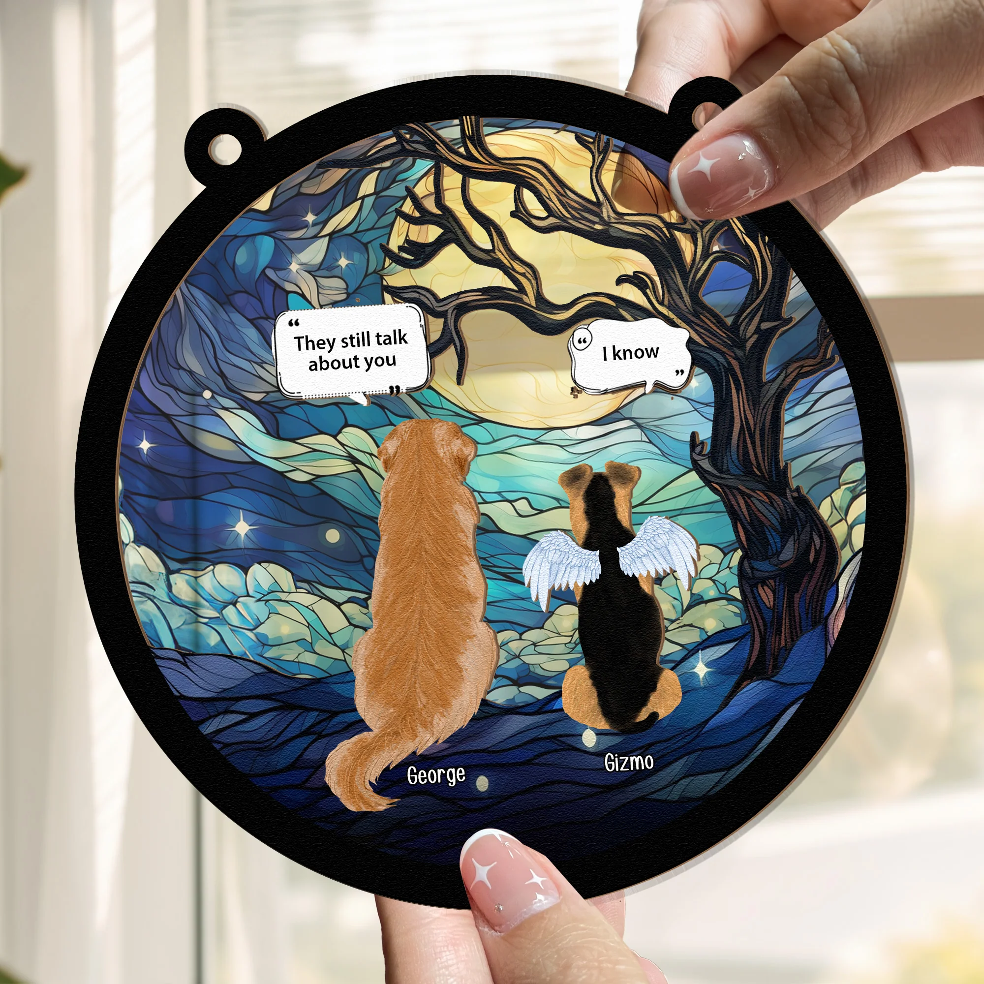 They Still Talk About You - Personalized Window Hanging Suncatcher Ornament - Image 4
