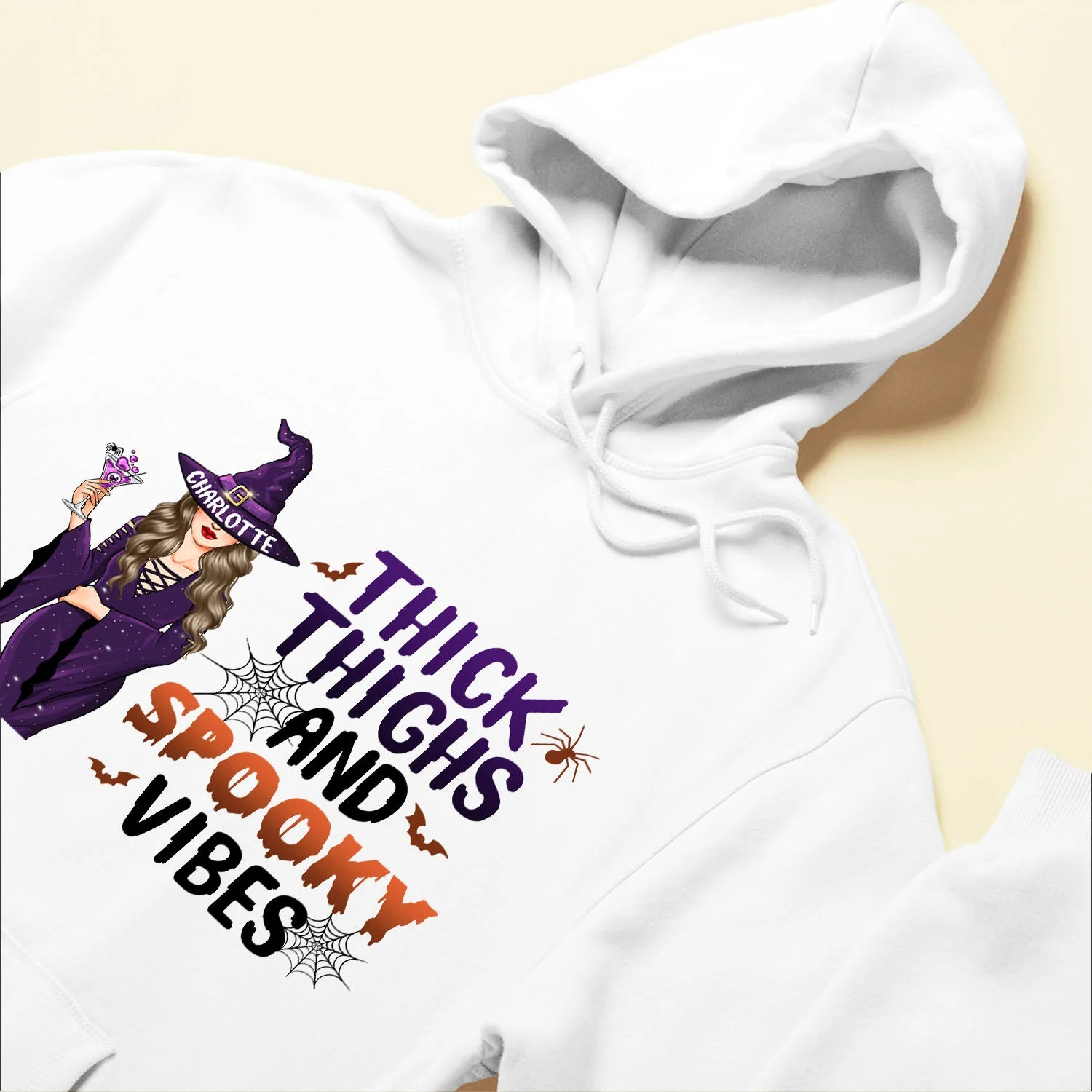 Thick Thighs And Spooky Vibes - Personalized Shirt - Halloween Gift For Witches - Image 6