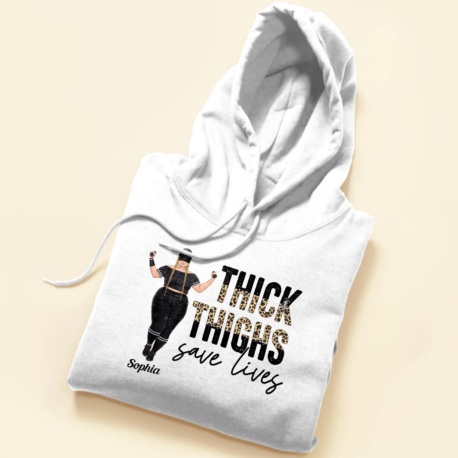 Thick Thighs Save Lives - Personalized Shirt - Birthday Gift Funny Gift For Gymer - Big Girl Fitnes - Image 5