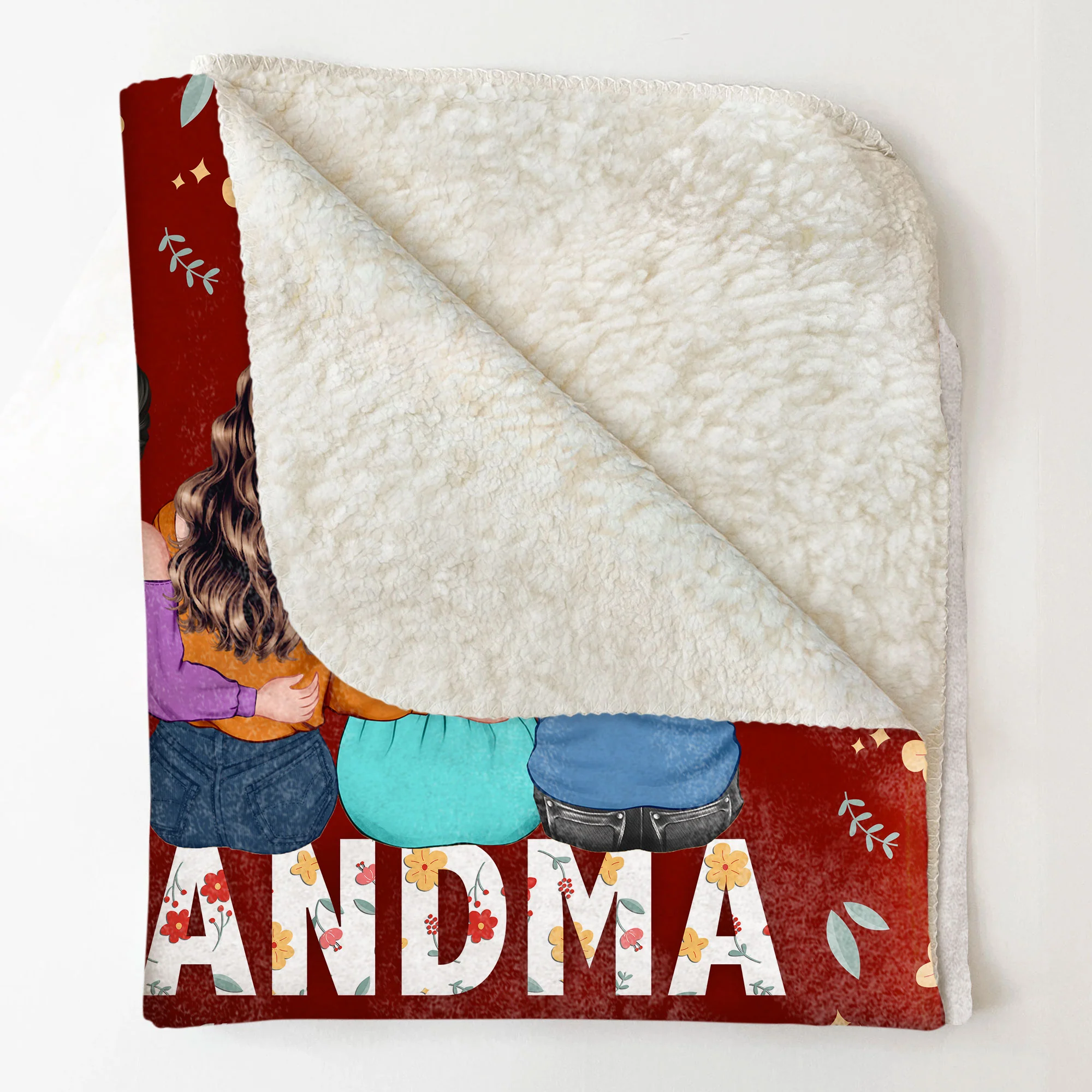Think Of It As A Hug From Us - Personalized Blanket - Image 5