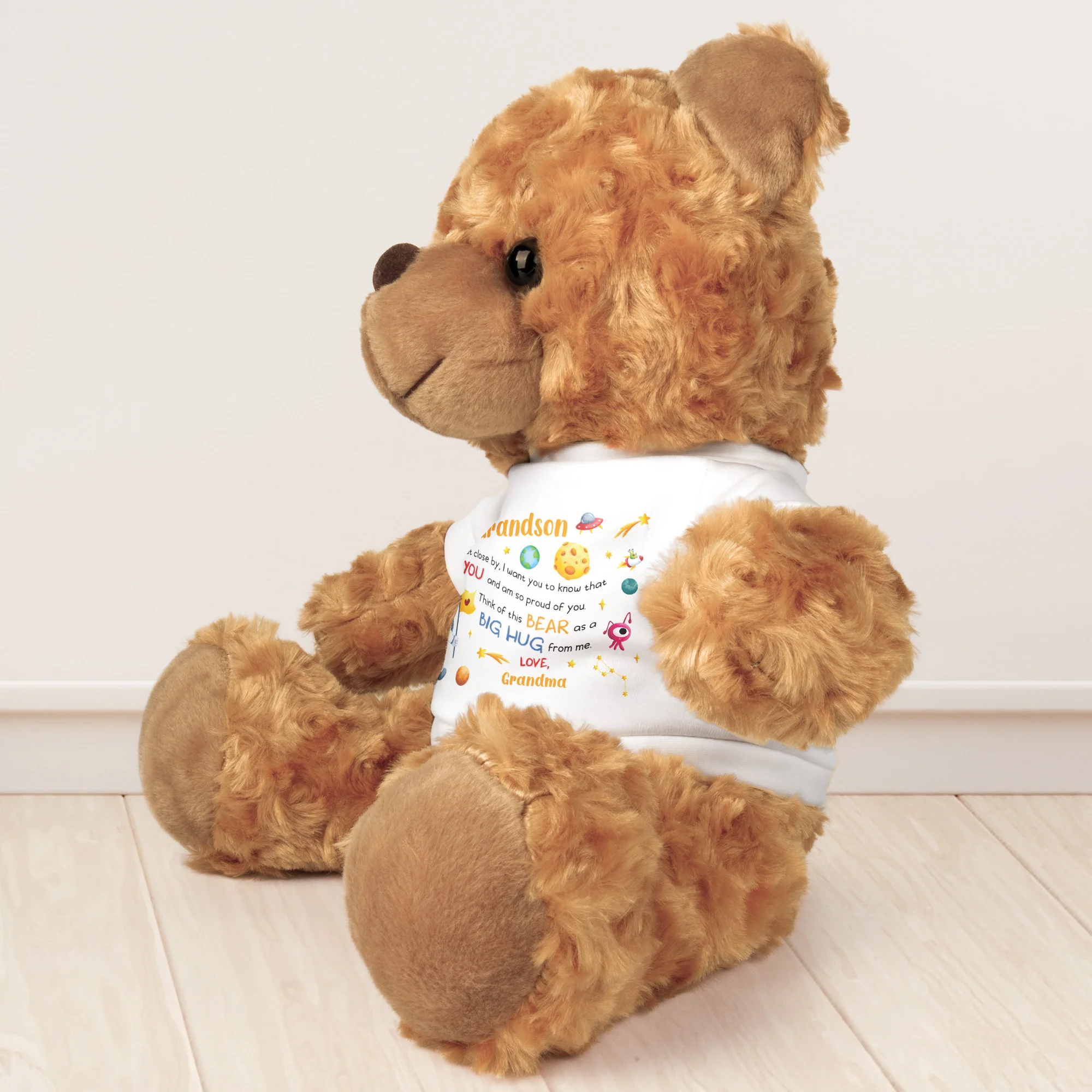 Think Of This Bear As A Big Hug From Me - Teddy Bear With Personalized Shirt - Image 4