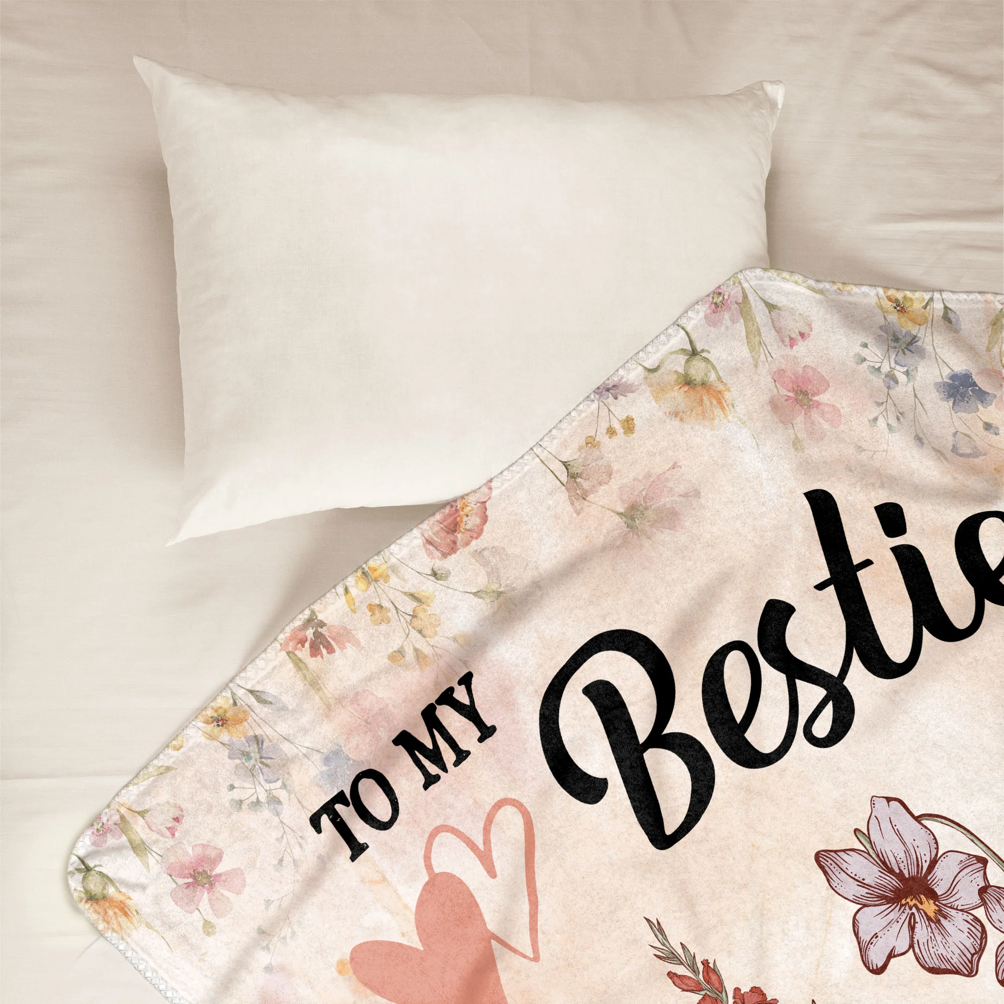 Think Of This Blanket As A Big Hug - Custom Birth Flower - Personalized Blanket - Image 8