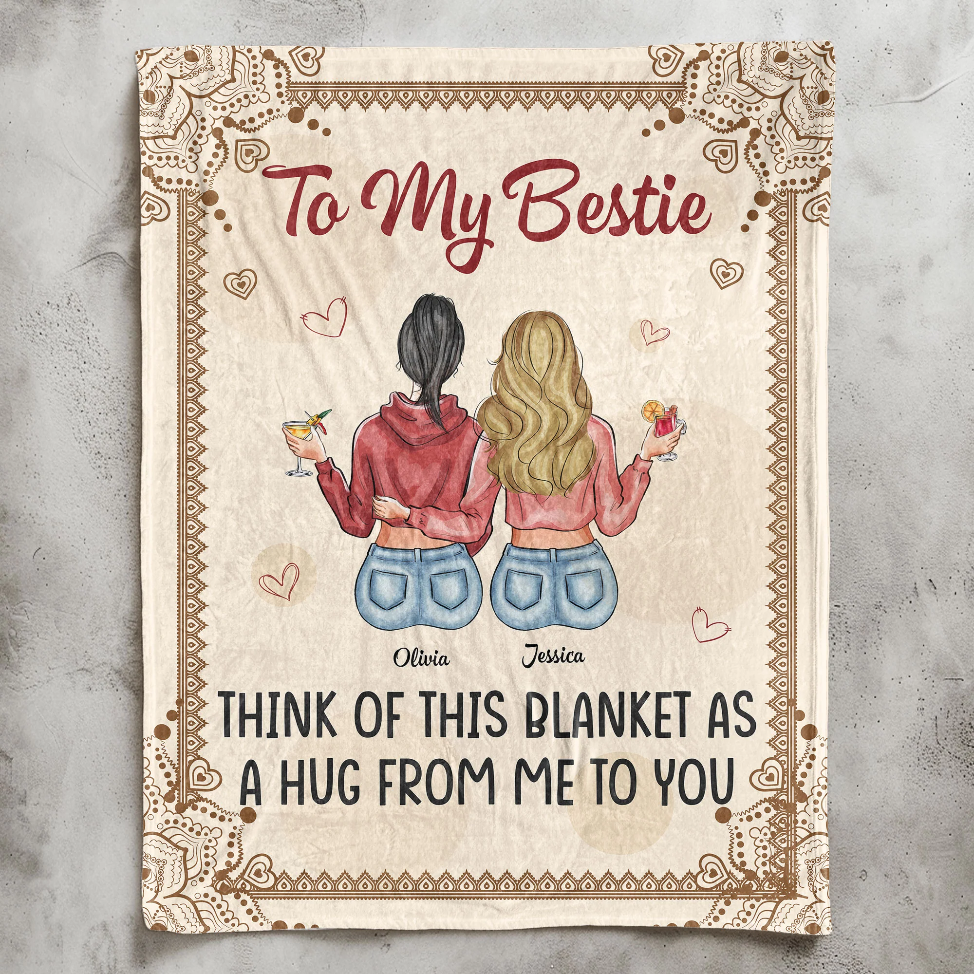 Think Of This Blanket As A Hug - Personalized Blanket - Image 5